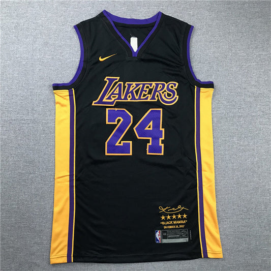 Men's Los Angeles Lakers Kobe Bryant Black #24 Swingman Player Jerseys