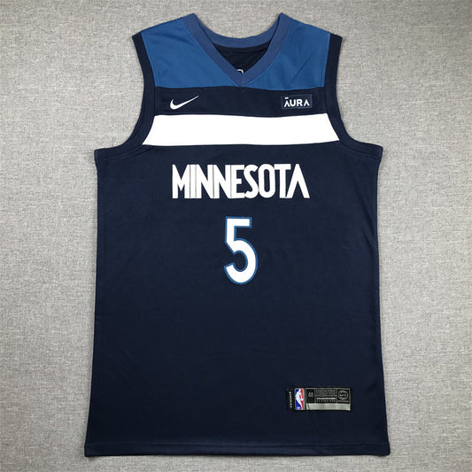 Anthony Edwards #5 Minnesota Timberwolves Navy Icon Edition Swingman Jersey – Nike