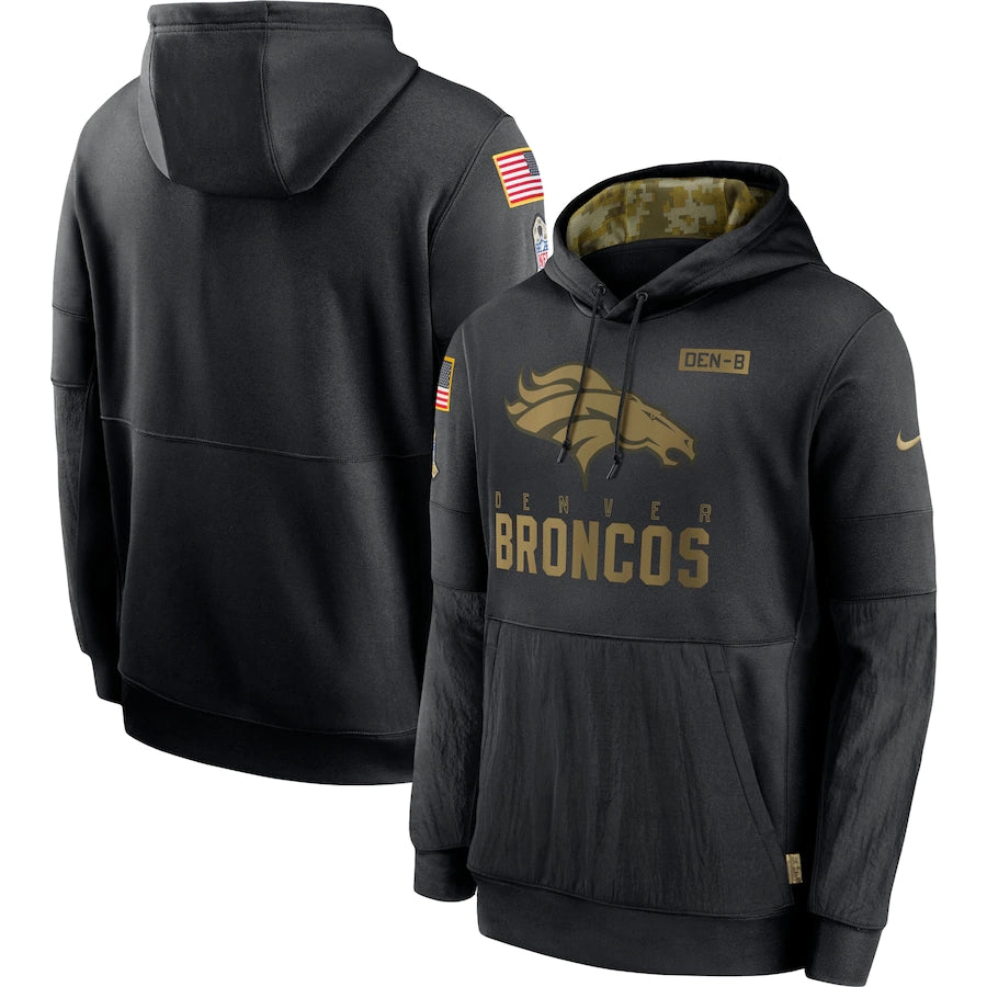Men's Denver Broncos NFL 2020 Salute to Service Hoodie1 Black