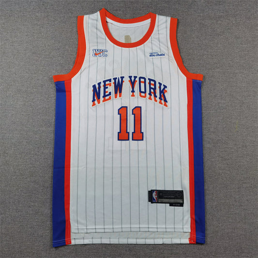 Men's New York Knicks Jalen Brunson #11 White 2024/25 Swingman Player Jerseys - City Edition