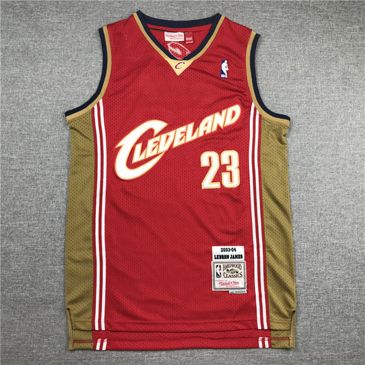 LeBron James #23 Cleveland Cavaliers Red 2003-04 Mitchell & Ness Hardwood Classics Swingman Jersey