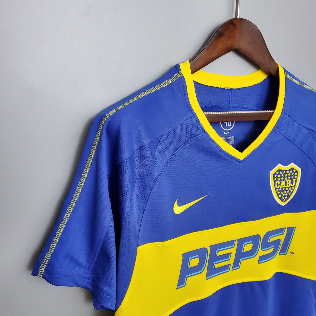 Boca Juniors 2003-04 Home Jersey – Blue Yellow Nike Pepsi Copa Libertadores Retro Football Shirt