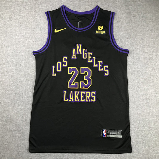LeBron James #23 Los Angeles Lakers Black 2023-24 City Edition Swingman Jersey
