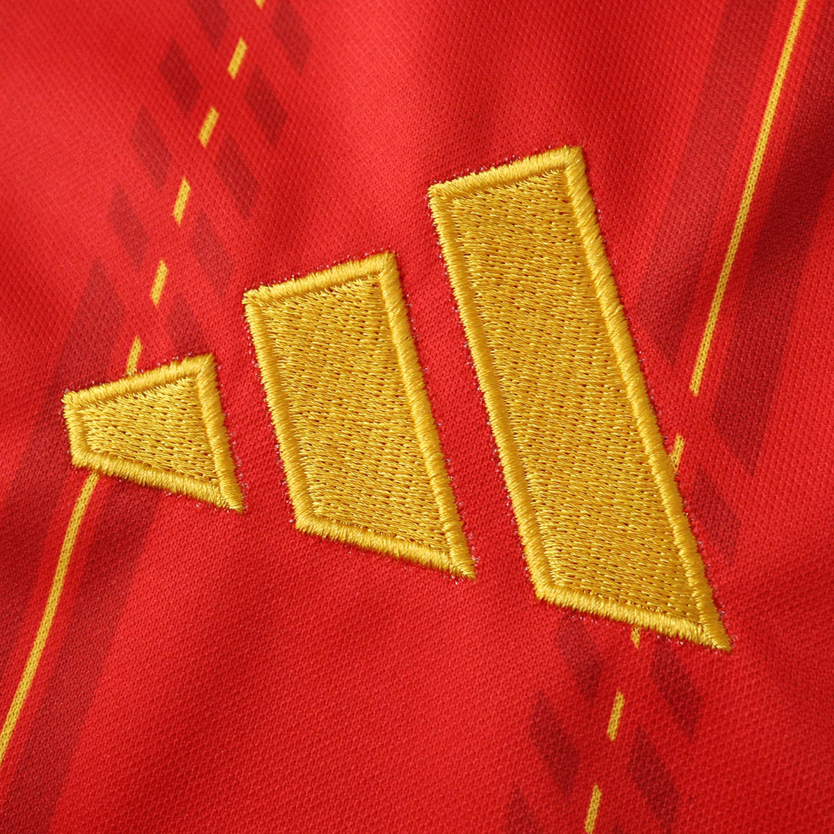 2026 FIFA World Cup Spain Home Jersey – La Roja Red & Navy Pinstripe Fan Kit