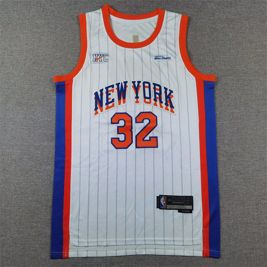 Men's New York Knicks Karl-Anthony Towns #32 White 2024/25 Swingman Player Jerseys - City Edition