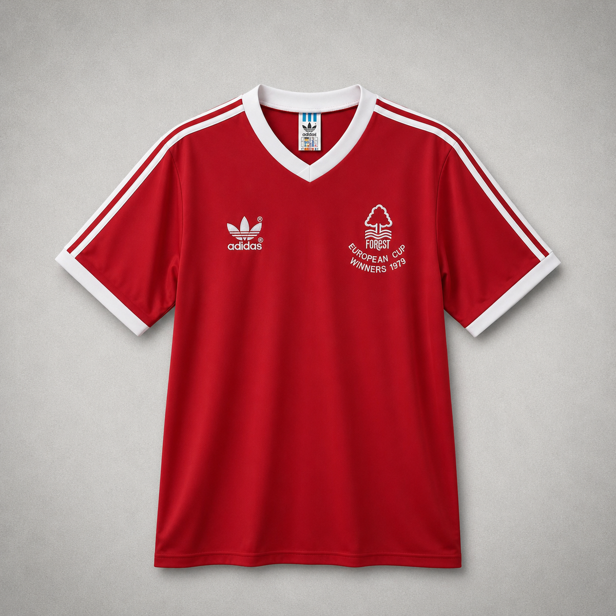 Nottingham Forest 1977-80 Home Retro Jersey – Brian Clough European Cup Era