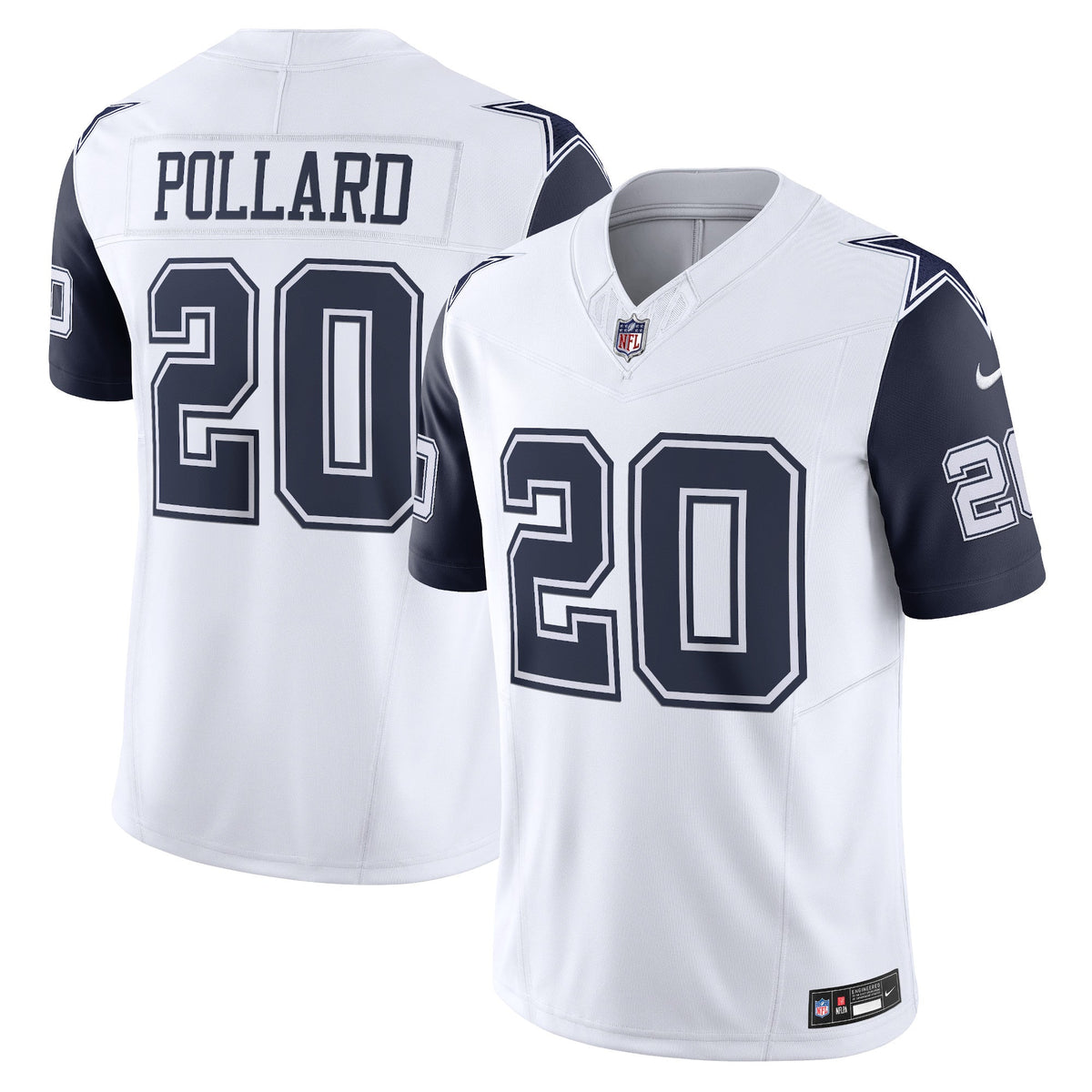 Men���������������������������s Dallas Cowboys Tony Pollard White Vapor F.U.S.E. Limited Jersey