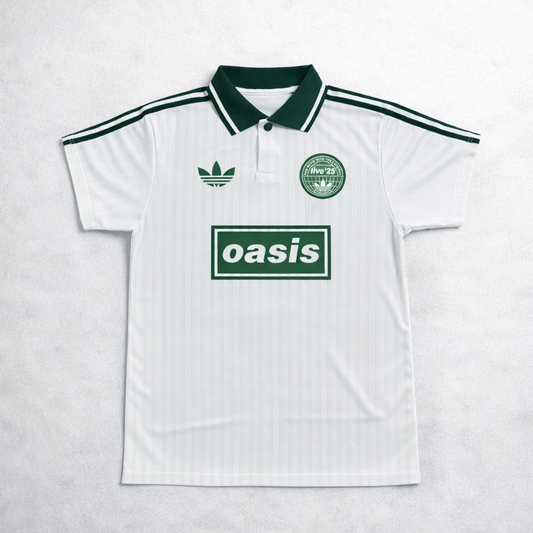 Oasis x Adidas Live '25 Football Jersey – White & Green
