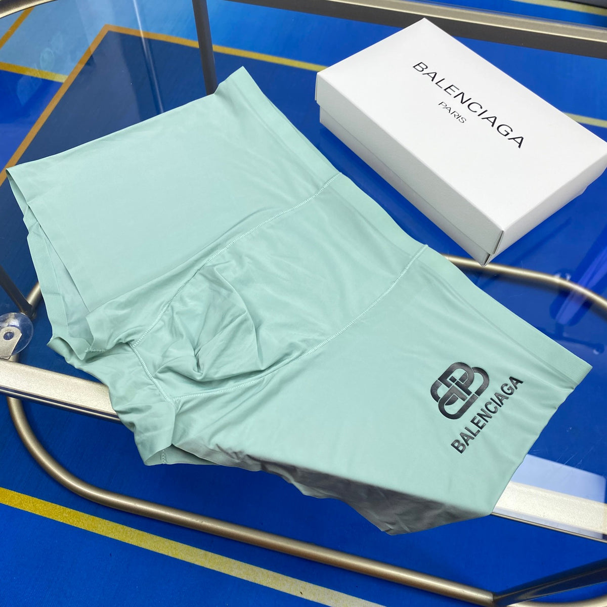 Balenciaga Mint Red Blue Small BB Motifs Boxer Briefs, image 4