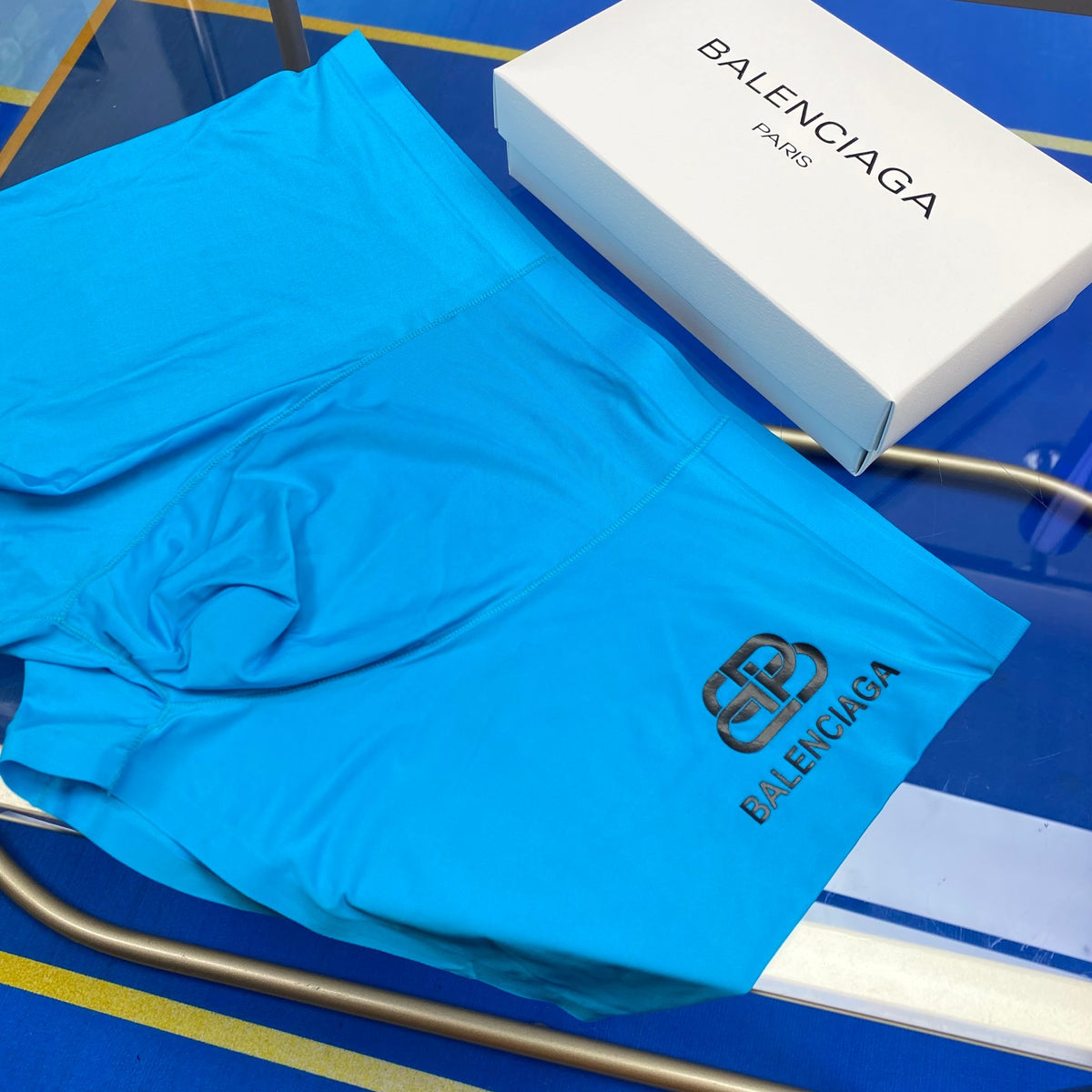 Balenciaga Mint Red Blue Small BB Motifs Boxer Briefs, image 7