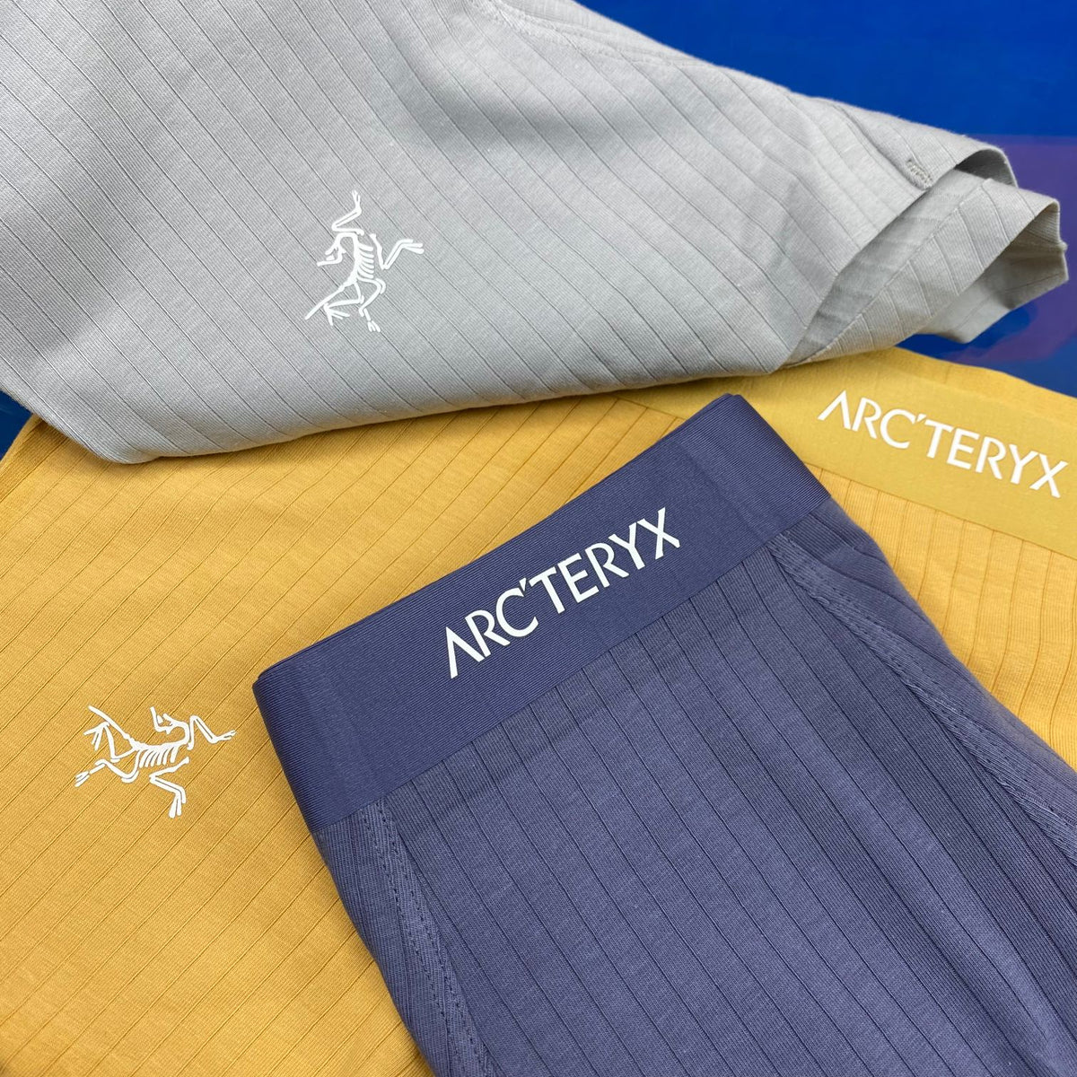 Arc'teryx Grey Blue Yellow White Waist Boxer Briefs, image 3