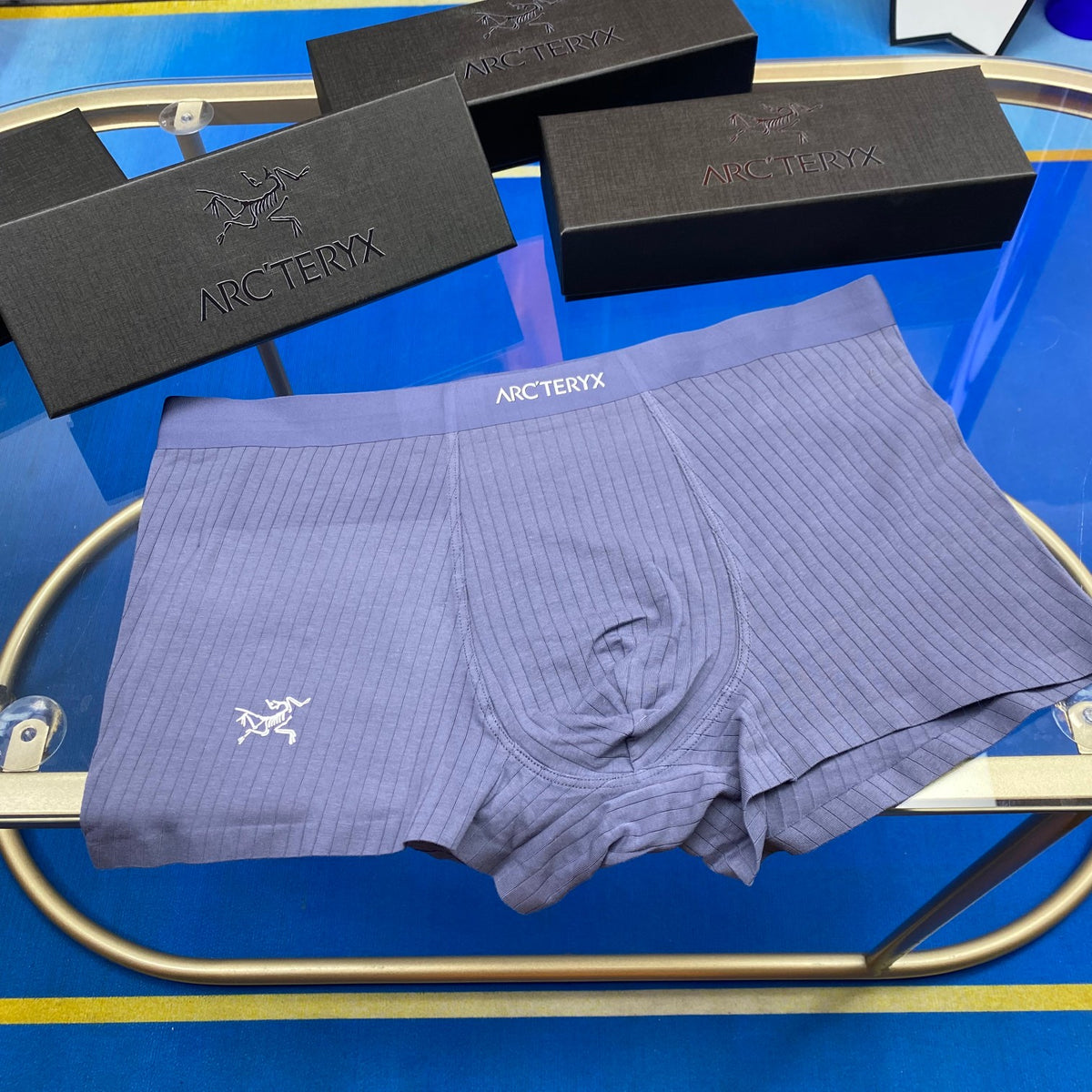 Arc'teryx Grey Blue Yellow White Waist Boxer Briefs, image 6