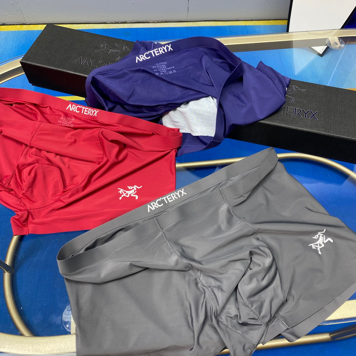 Arc'teryx Blue Red Grey Small Bird Boxer Briefs, image 2