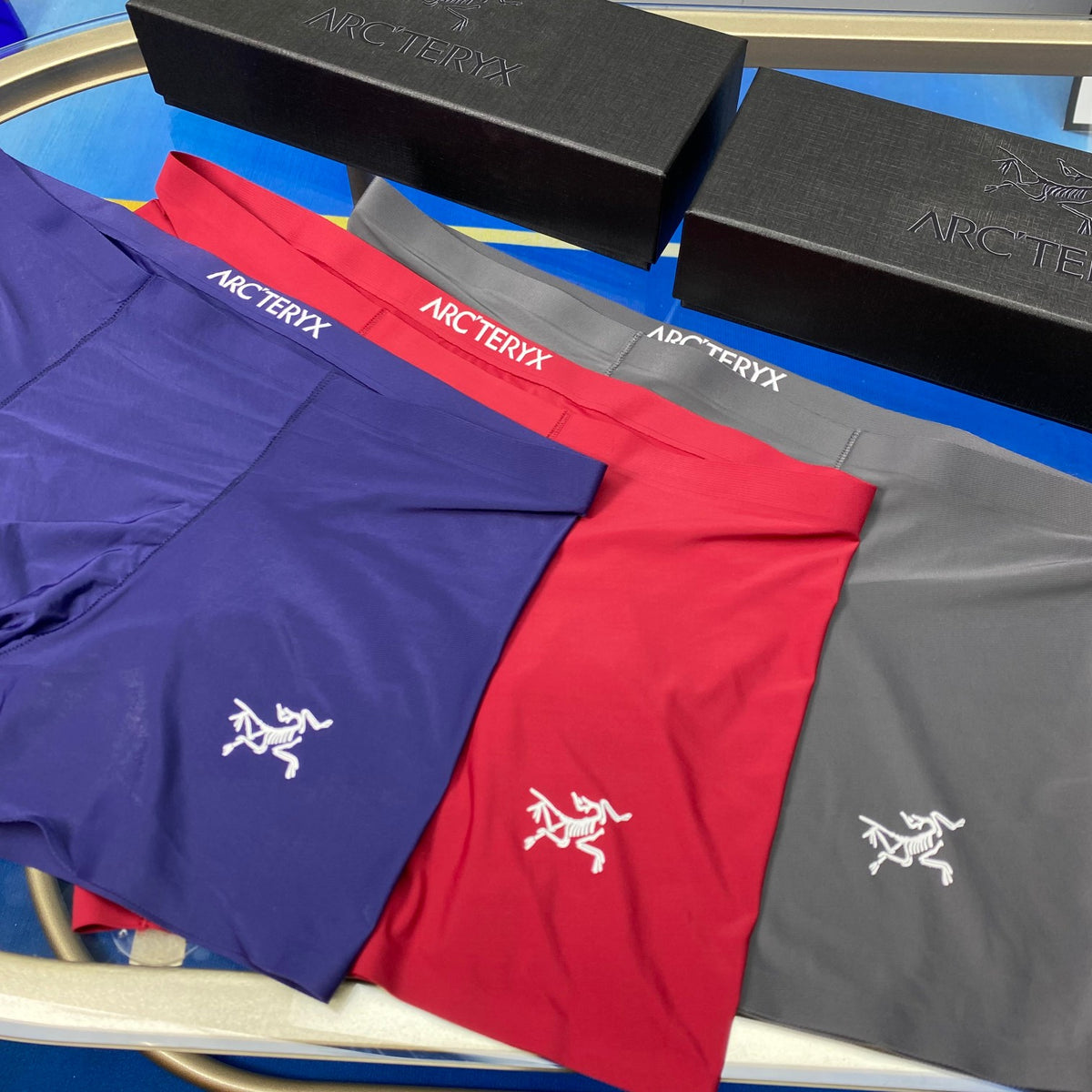 Arc'teryx Blue Red Grey Small Bird Boxer Briefs, image 3