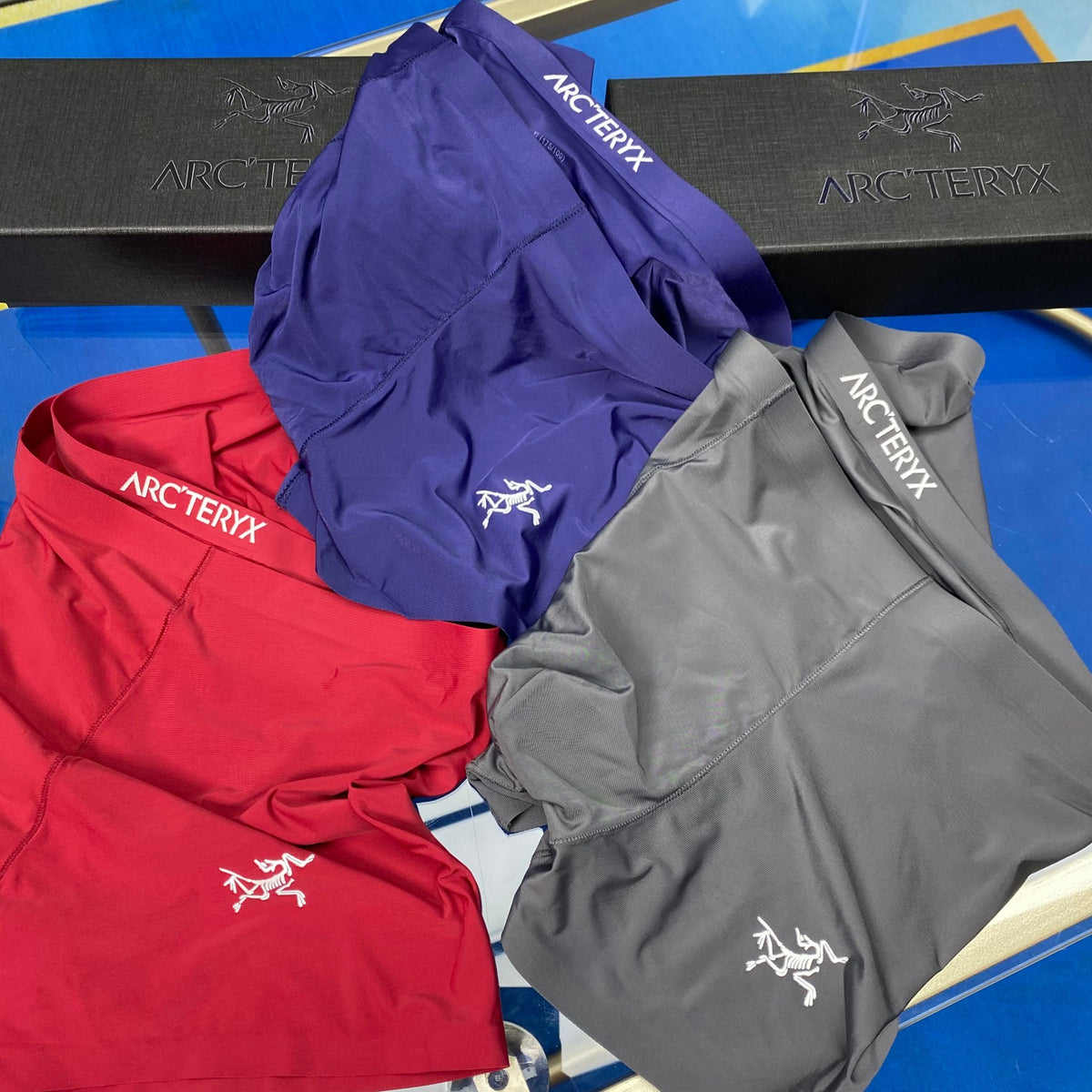 Arc'teryx Blue Red Grey Small Bird Boxer Briefs, image 9
