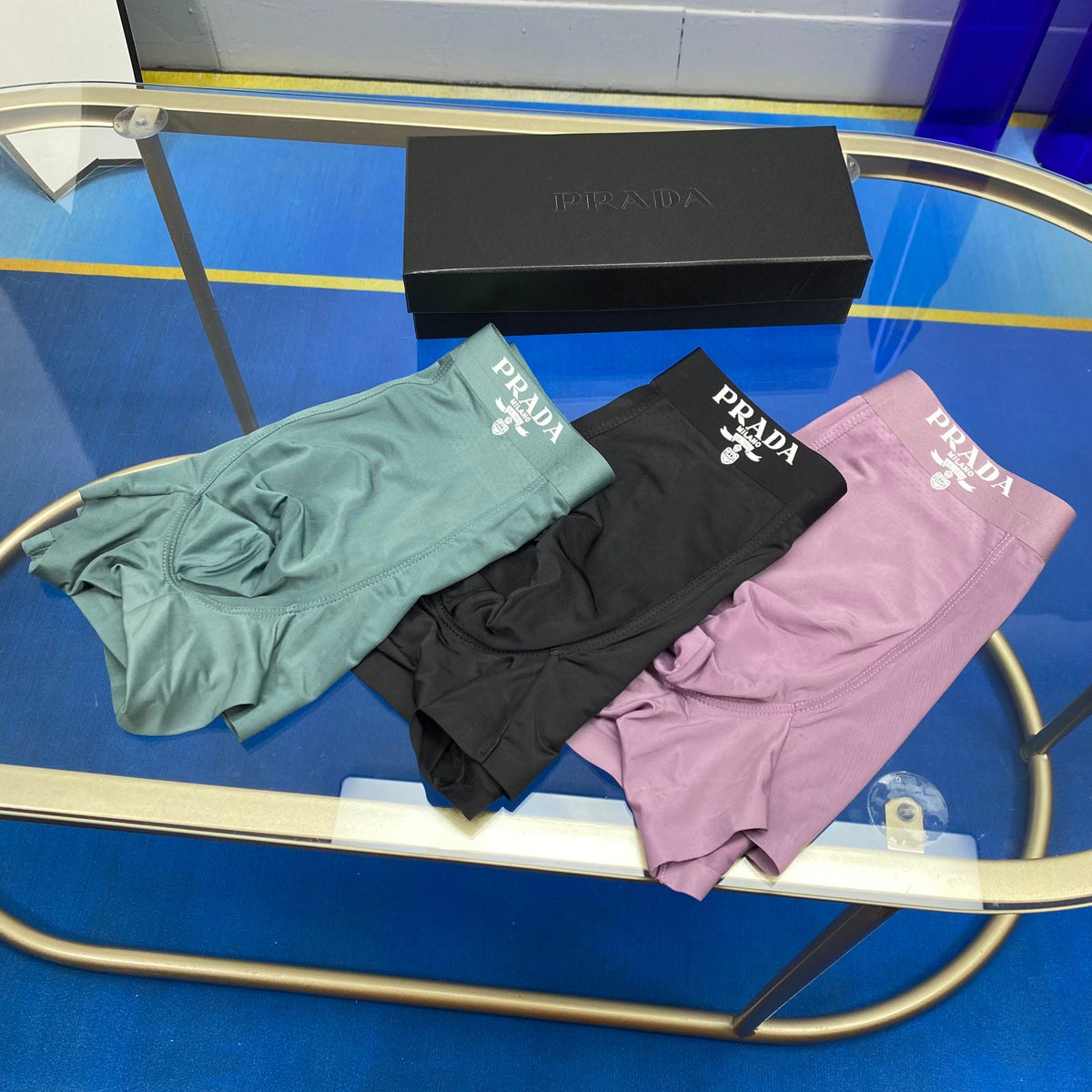 Prada Pink Dark Contrast Waist Boxer Briefs, image 3
