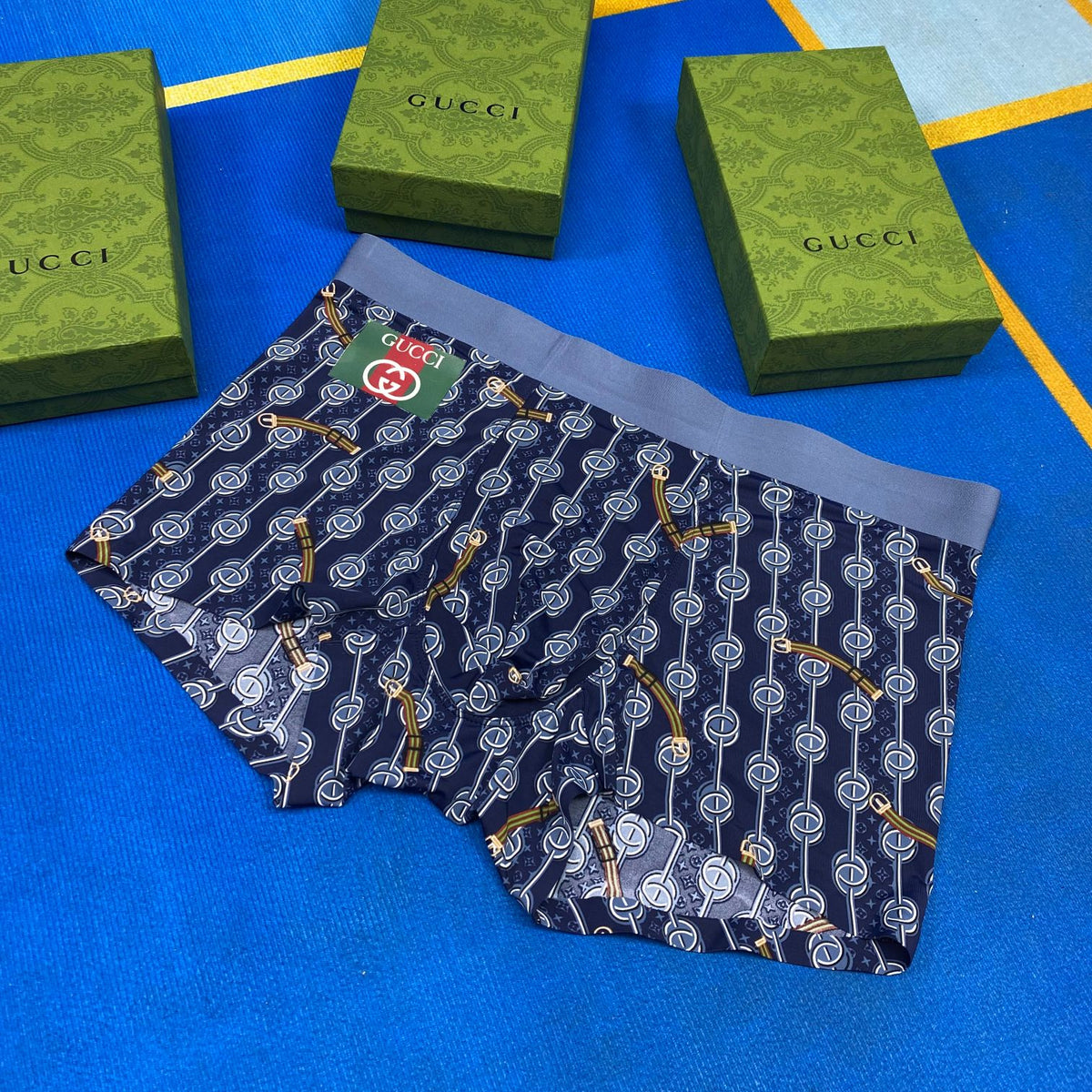 Gucci Blue Dense Pattern Folded Stack Boxer Briefs, image 4