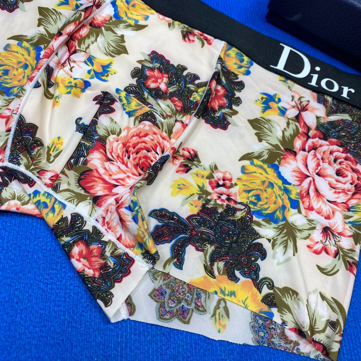 Dior Black Bright Dense Floral Print Boxer Briefs, image 5