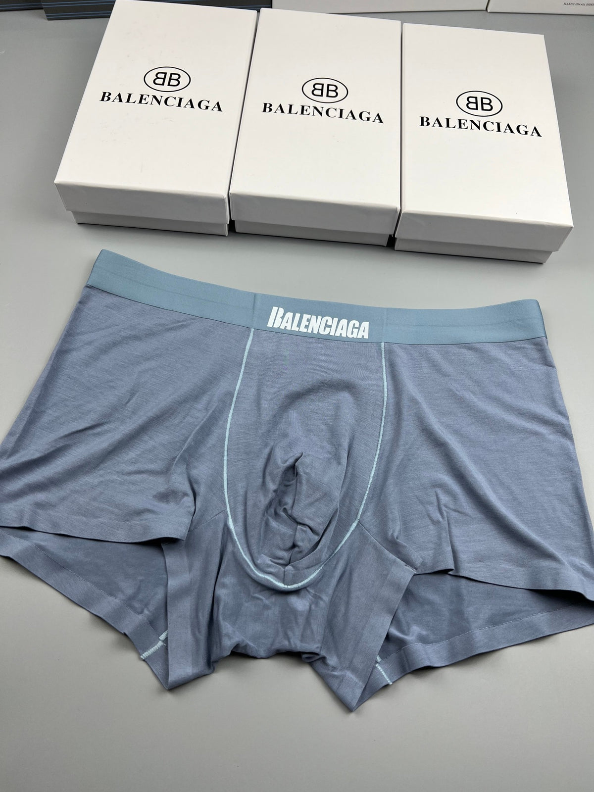 Balenciaga Black Red Contrast Waist Seam Boxer Briefs, image 2