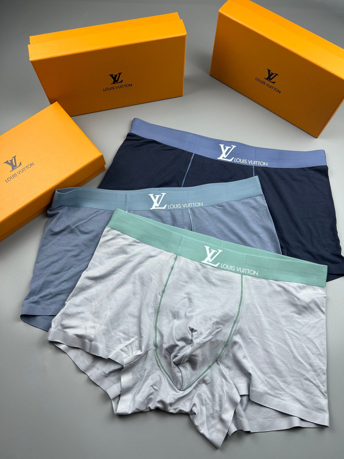 Louis Vuitton Pale Grey Green Waist Boxer Briefs, image 8