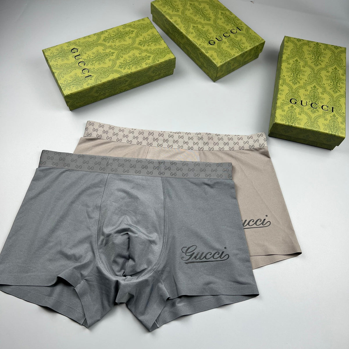 Gucci Grey Dark Tonal Leg Letters Boxer Briefs, image 5