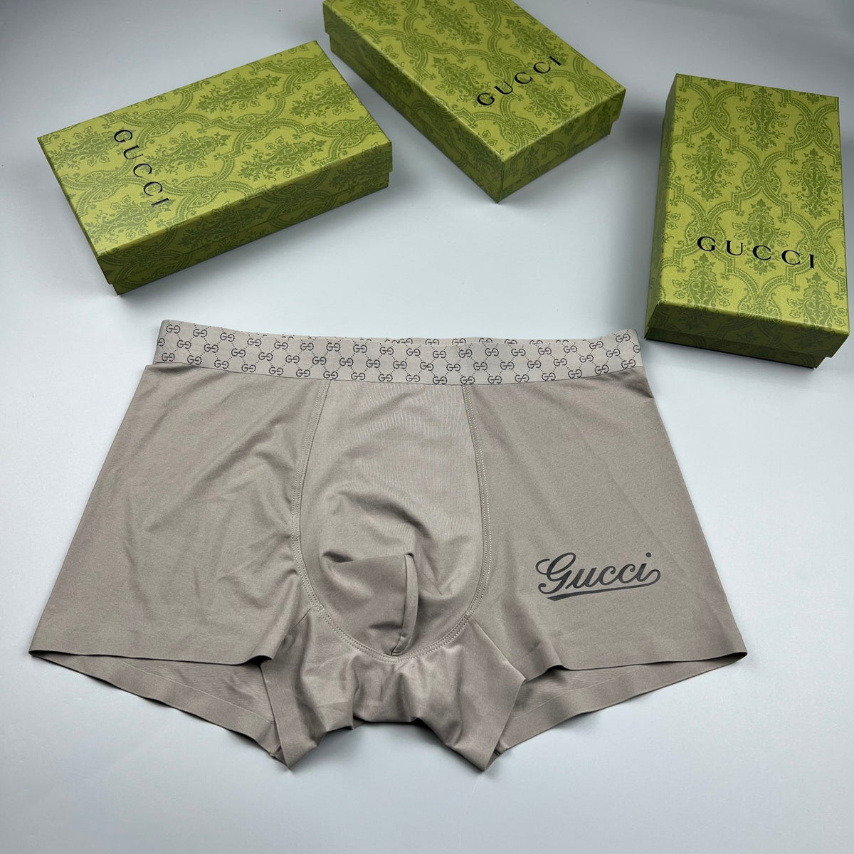 Gucci Grey Dark Tonal Leg Letters Boxer Briefs, image 2