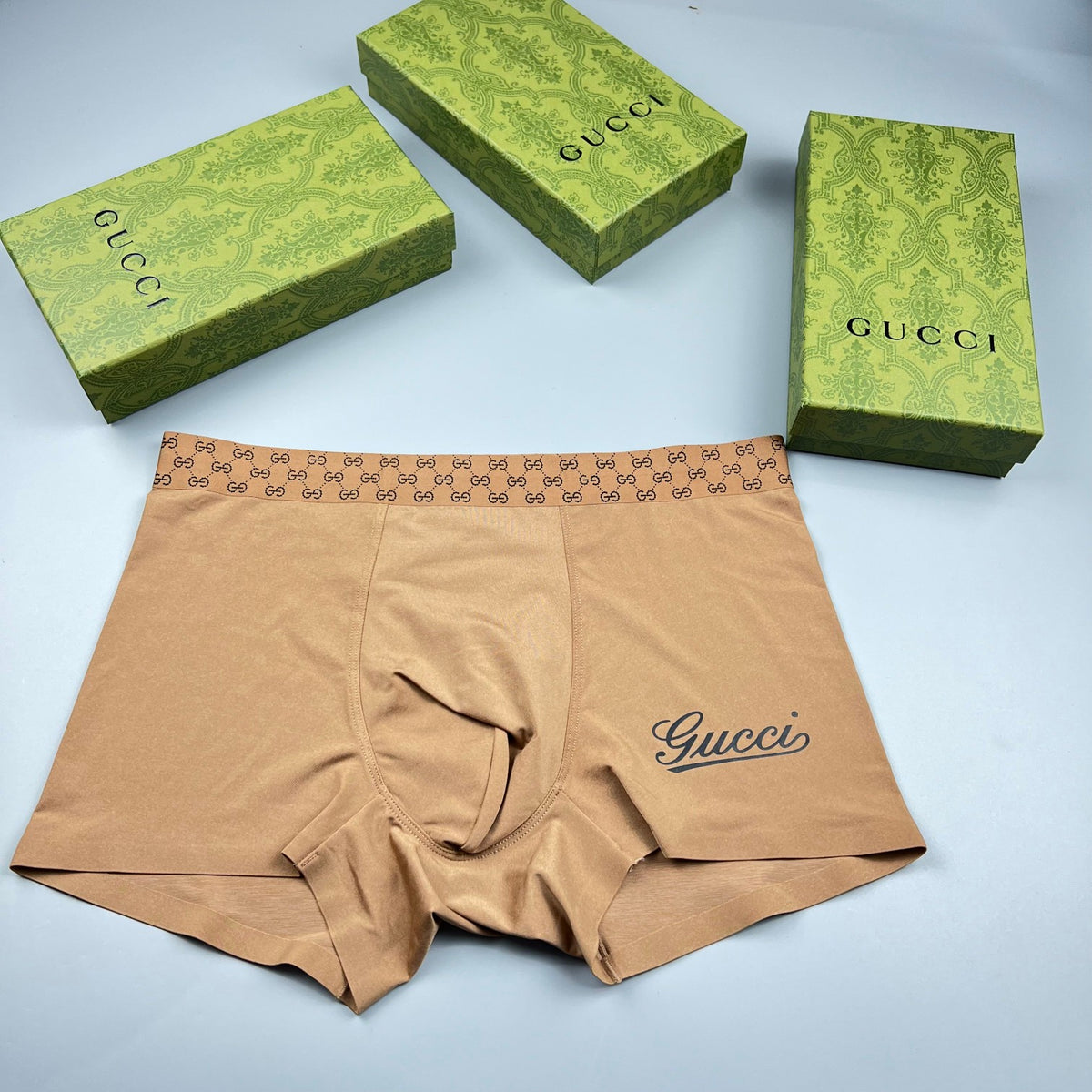 Gucci Grey Dark Tonal Leg Letters Boxer Briefs, image 3
