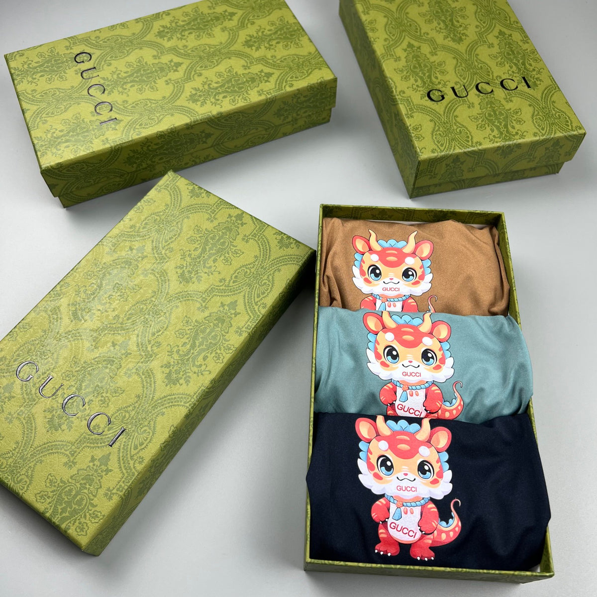 Gucci Brown Small Cartoon Flower Boxer Briefs, image 6