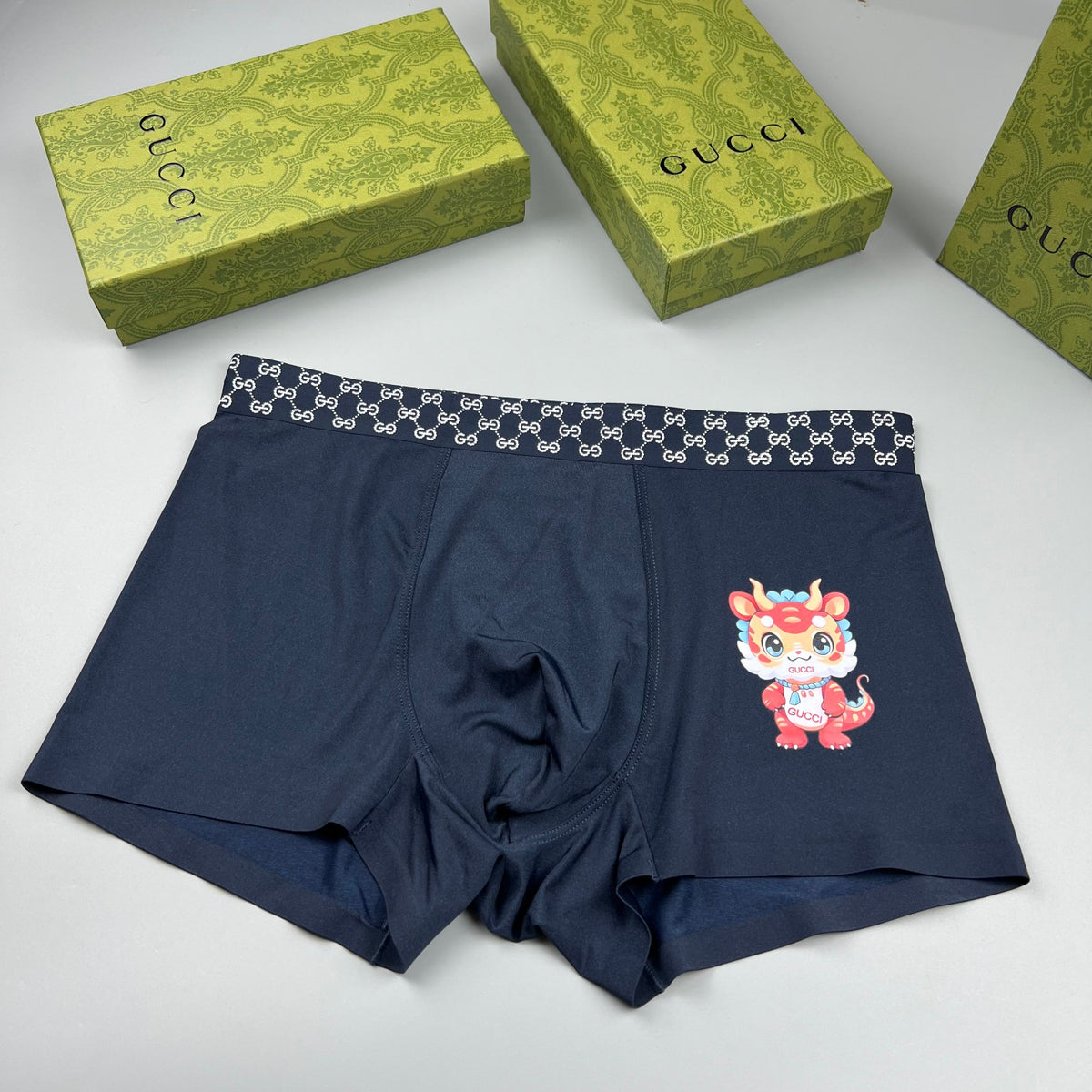 Gucci Brown Small Cartoon Flower Boxer Briefs, image 3