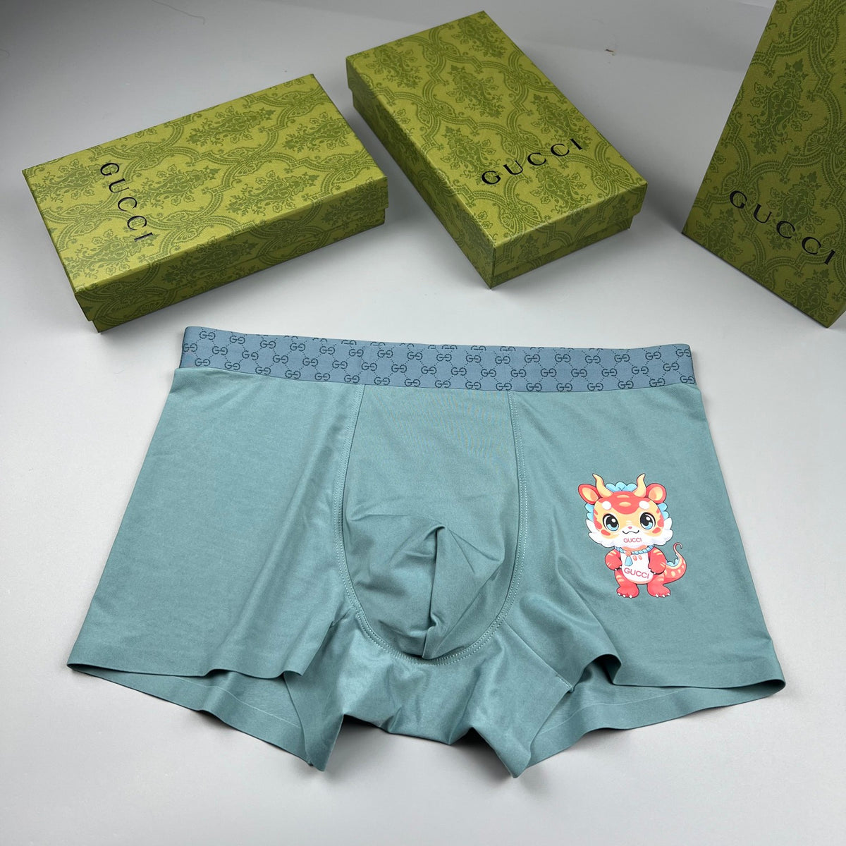 Gucci Brown Small Cartoon Flower Boxer Briefs, image 2