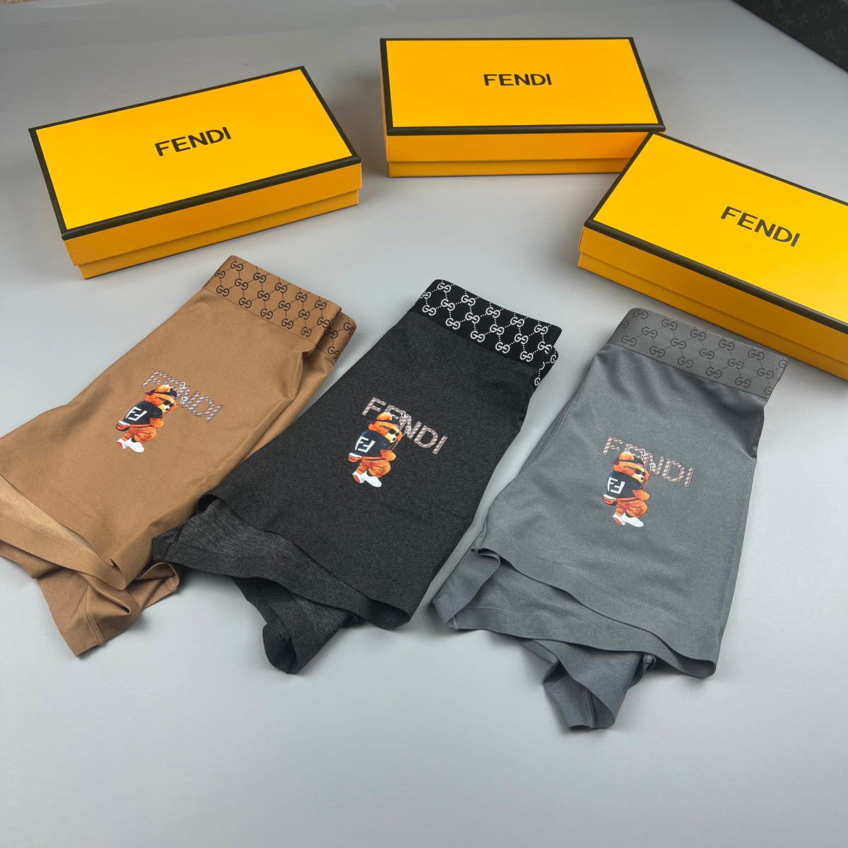 Fendi Grey Small Colourful Character Boxer Briefs, image 8