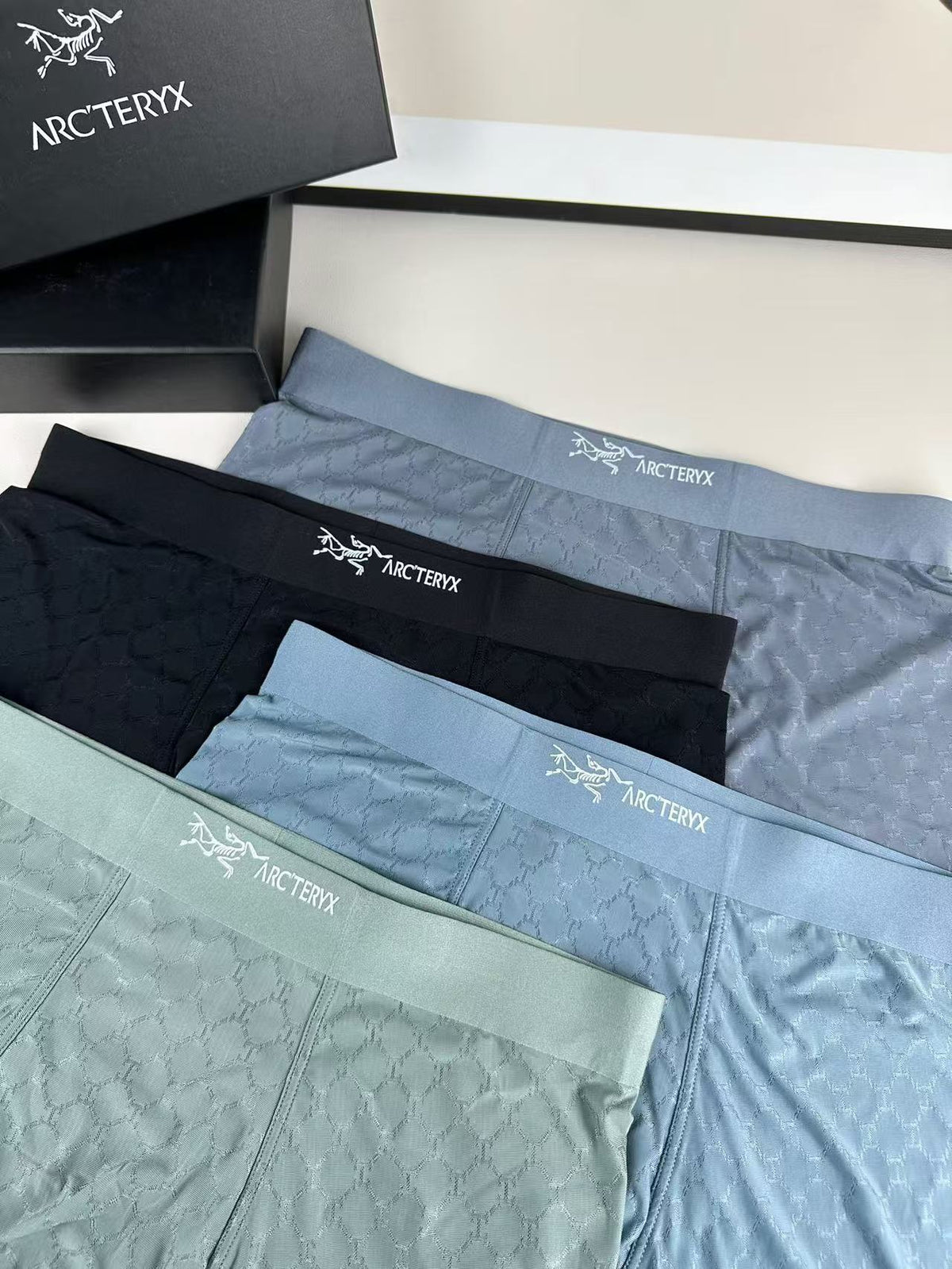 Arc'teryx Grey Green Black Fine Waist Text Boxer Briefs, image 8