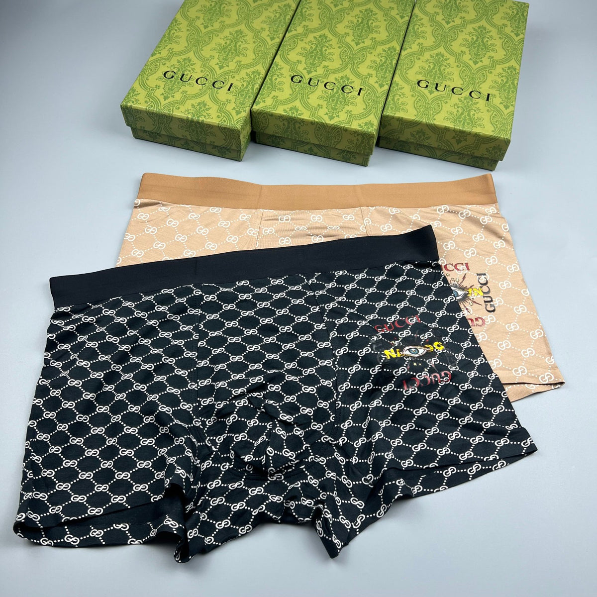 Gucci Black Geometric Repeat Pattern Boxer Briefs, image 4
