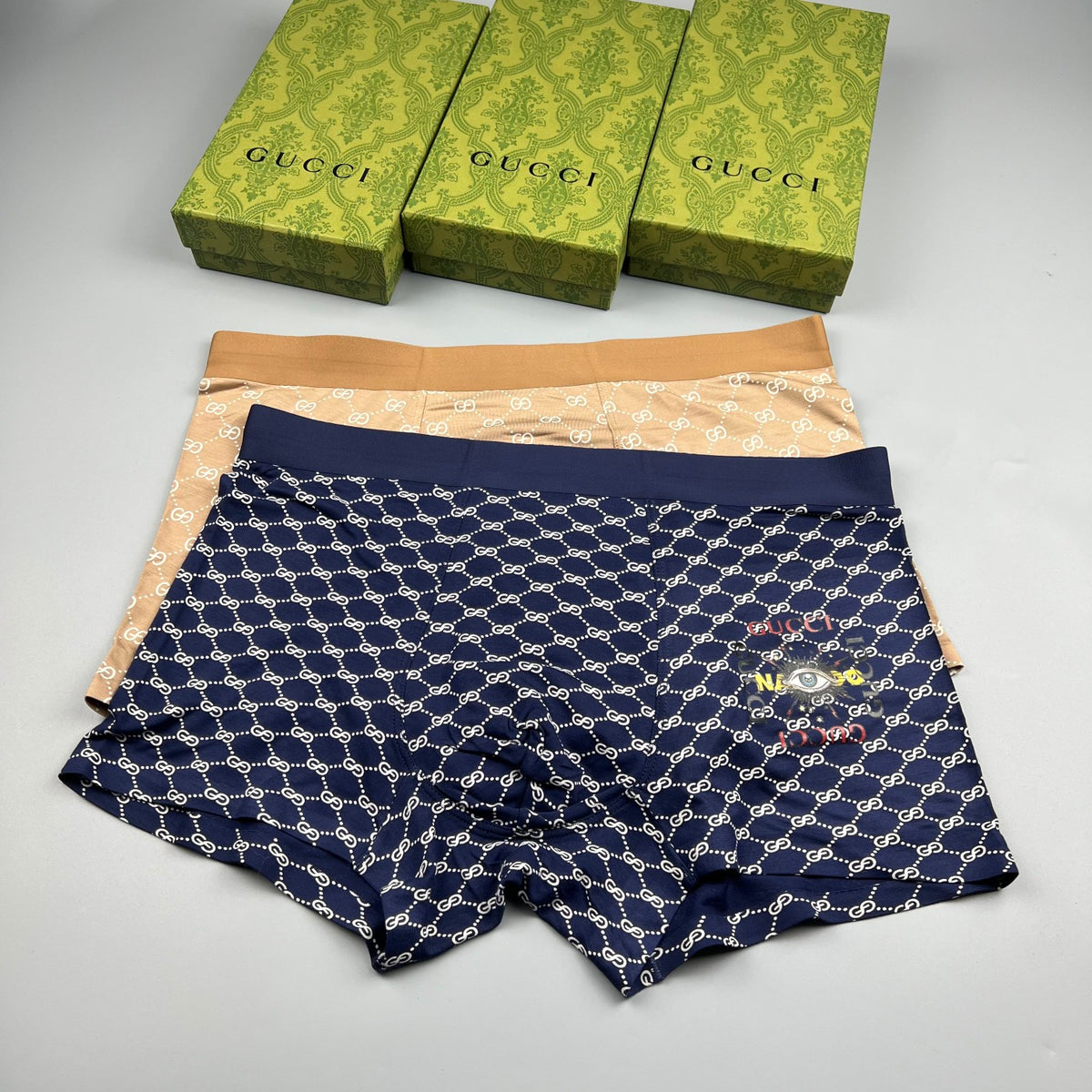 Gucci Black Geometric Repeat Pattern Boxer Briefs, image 5