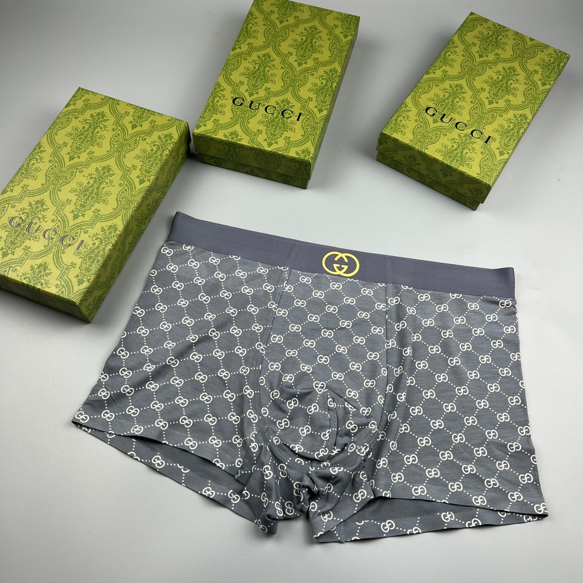 Gucci Light Botanical Sketch Print Boxer Briefs, image 1