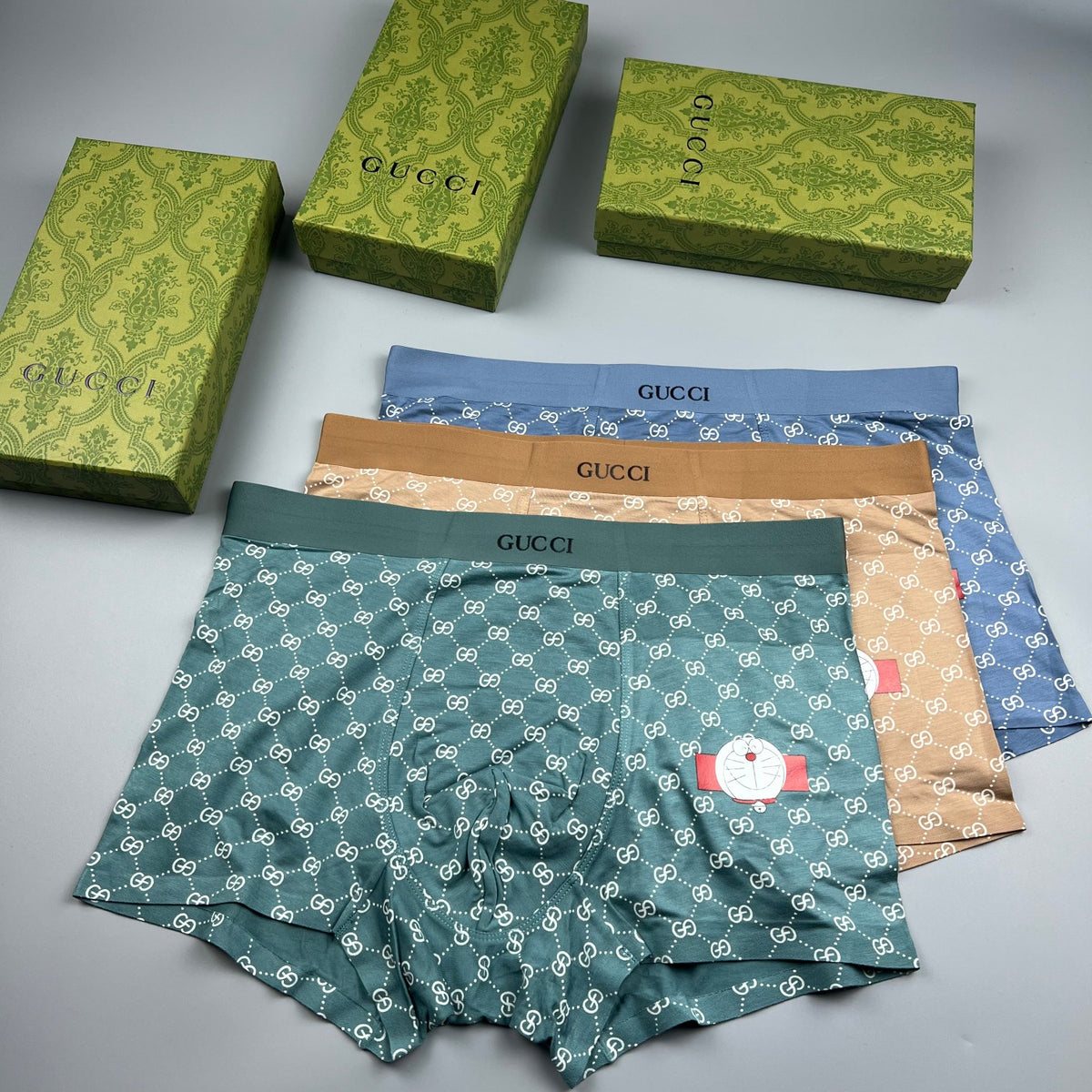Gucci Beige Small Repeat Cartoon Patch Boxer Briefs, image 6