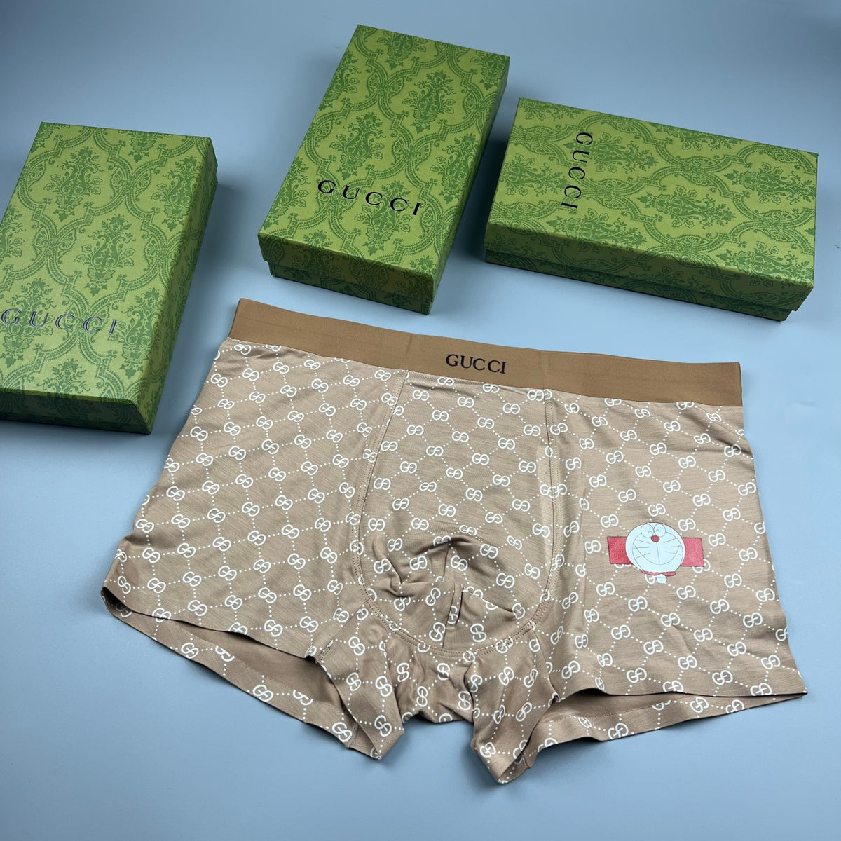 Gucci Beige Small Repeat Cartoon Patch Boxer Briefs, image 1