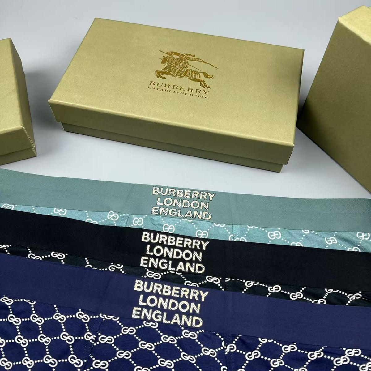 Burberry Black White Repeating Geometric Print Boxer Briefs, image 7