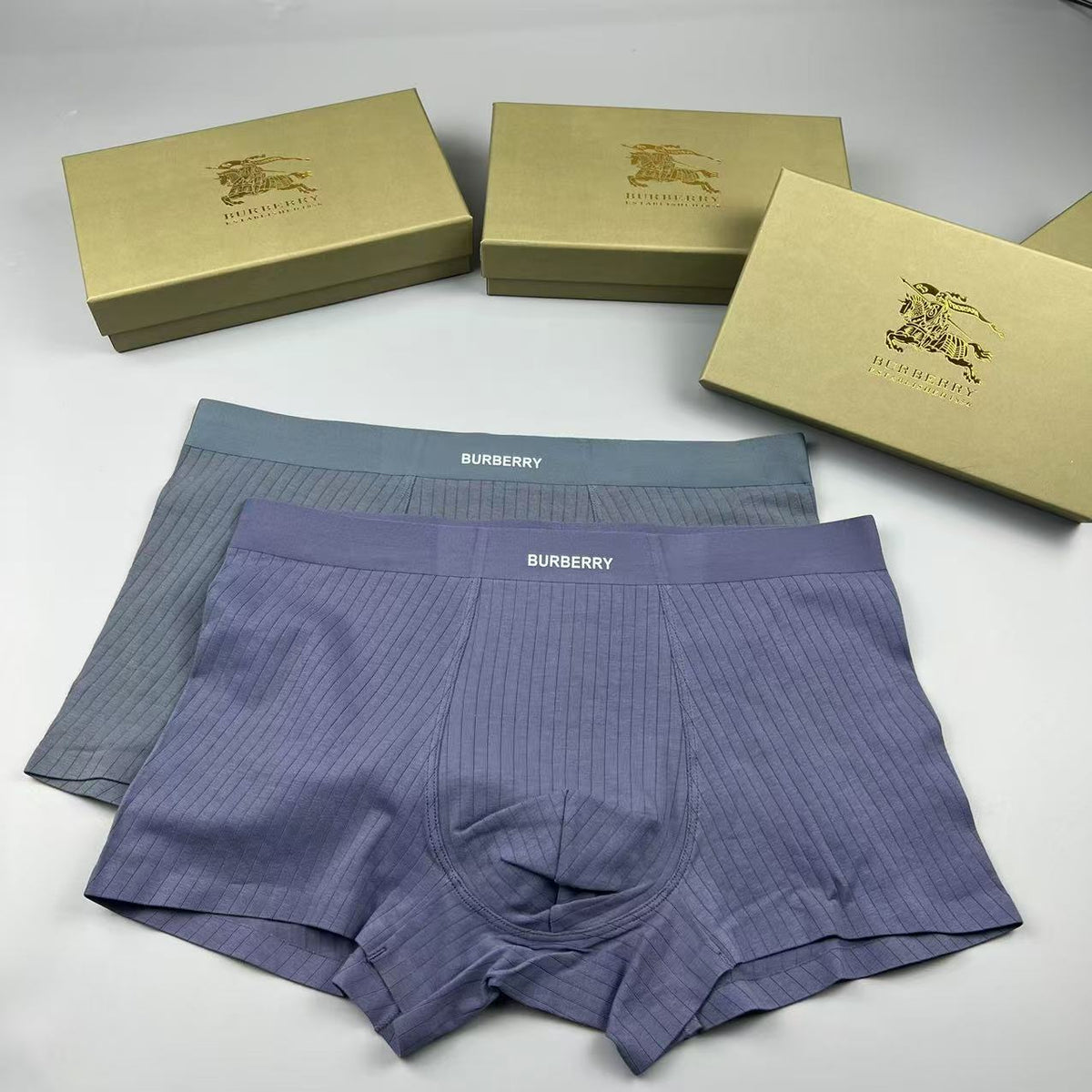 Burberry Black Fine White Waist Text Boxer Briefs, image 4