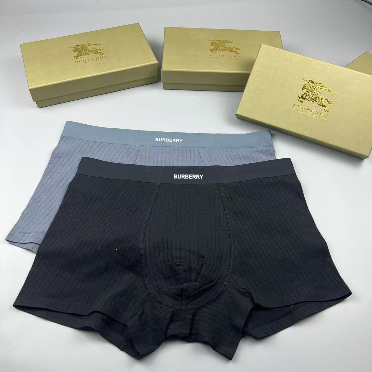 Burberry Black Fine White Waist Text Boxer Briefs, image 5