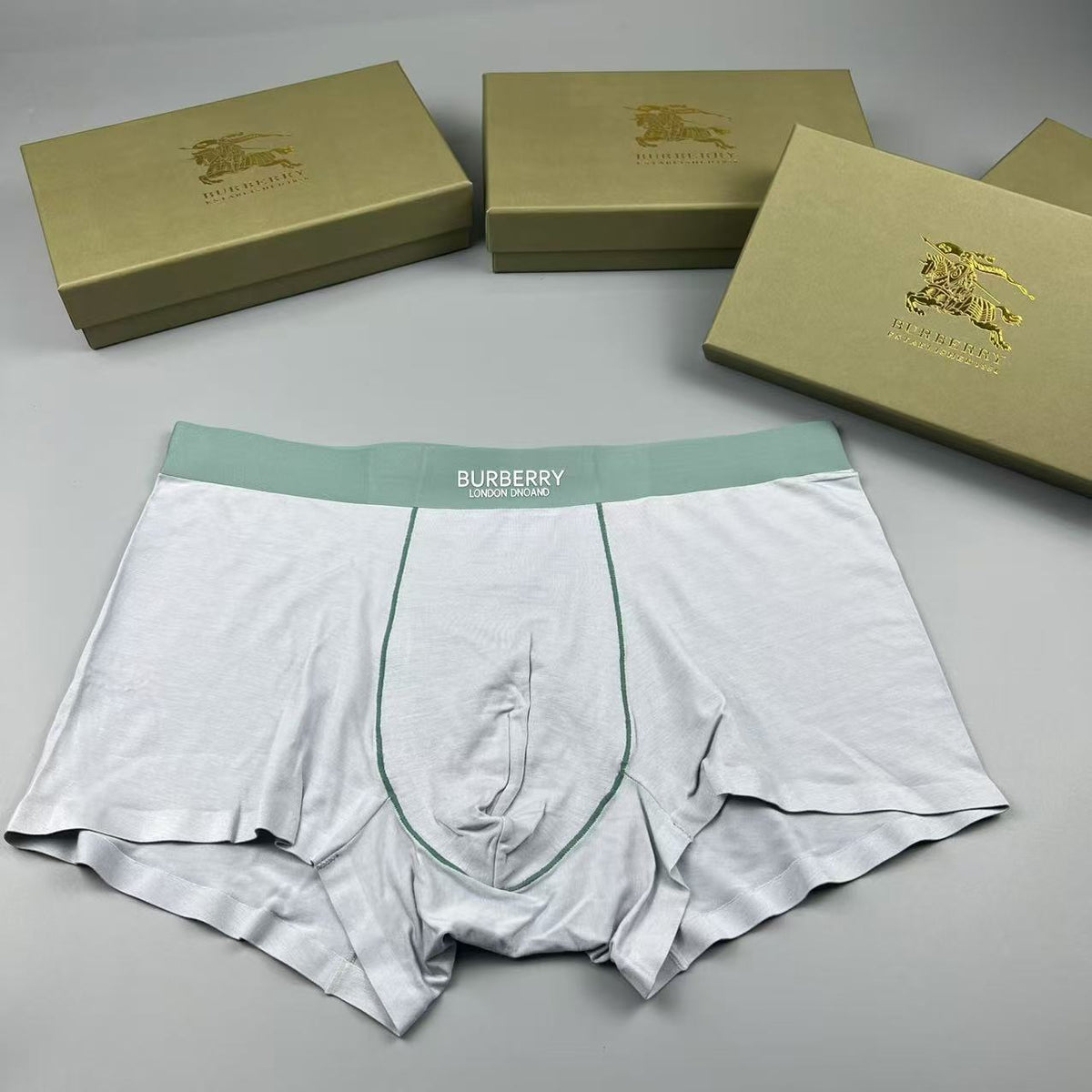 Burberry Black Red Contrast Front Seam Boxer Briefs, image 3