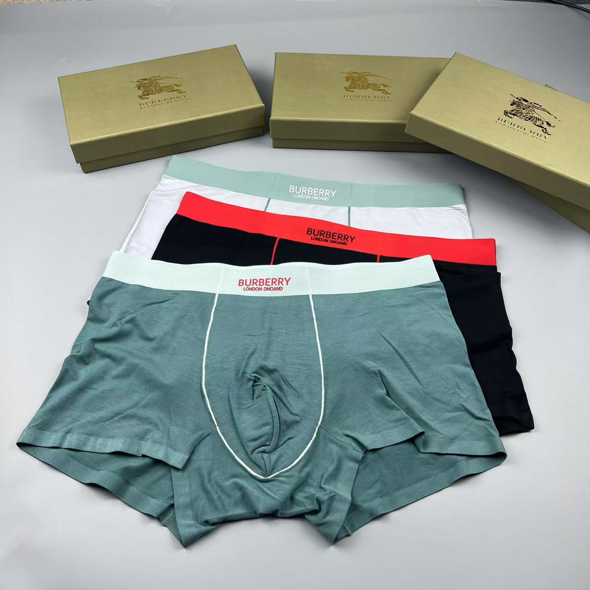 Burberry Black Red Contrast Front Seam Boxer Briefs, image 6