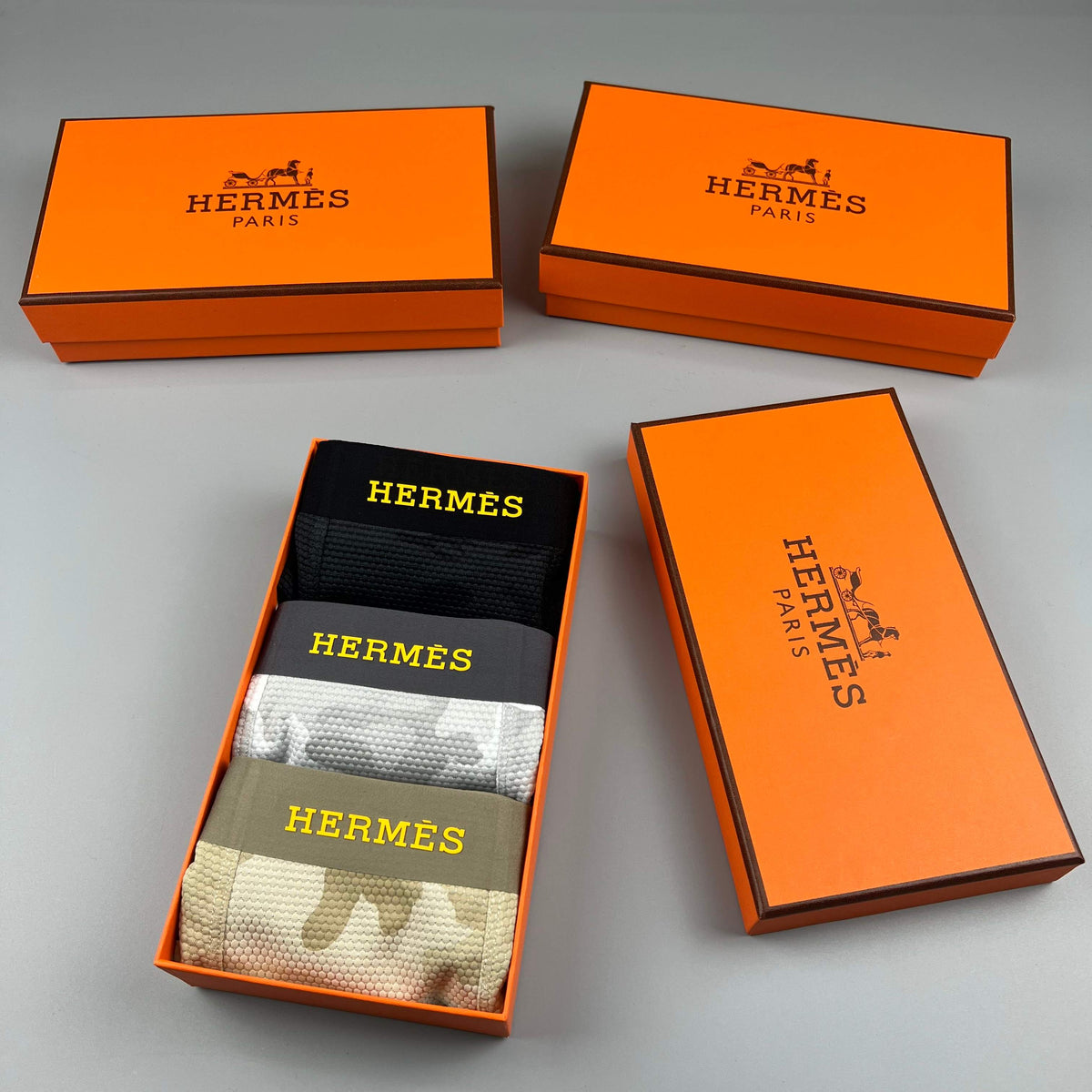 Hermès Beige Camouflage Small Motif Boxer Briefs, image 8