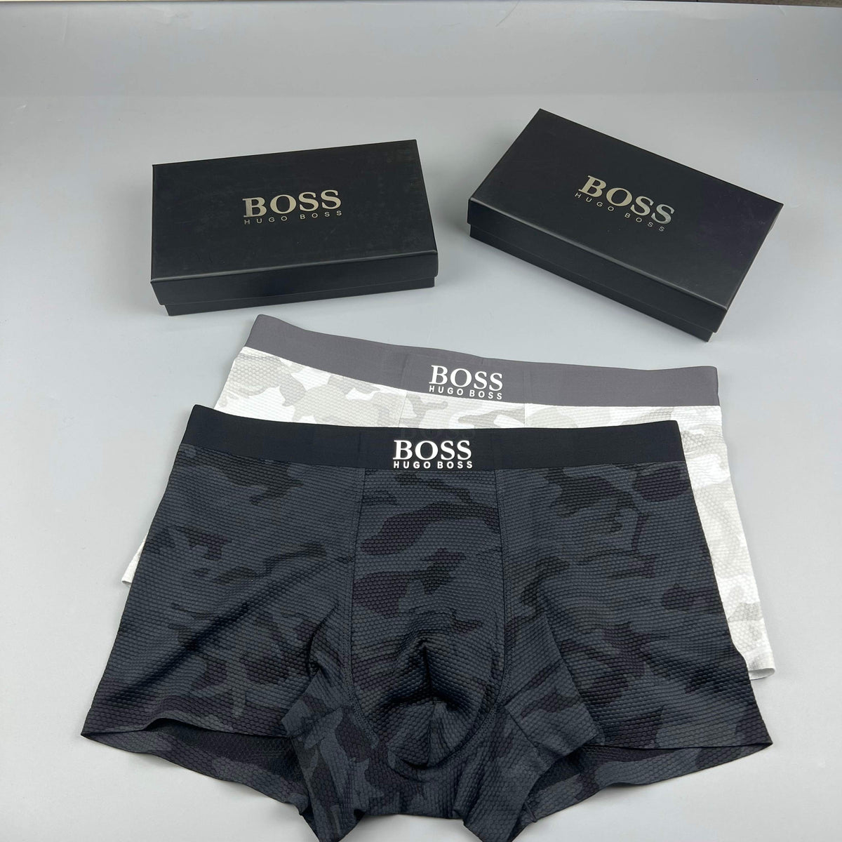 BOSS Khaki Camouflage Boxer Briefs, gallery image 4