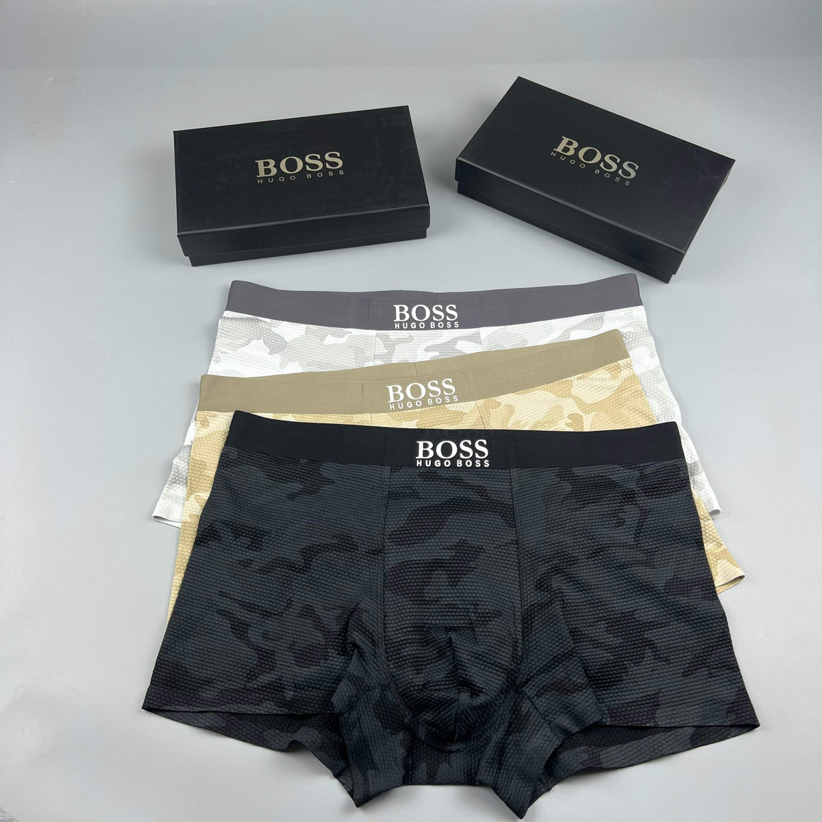 BOSS Khaki Camouflage Boxer Briefs, gallery image 6