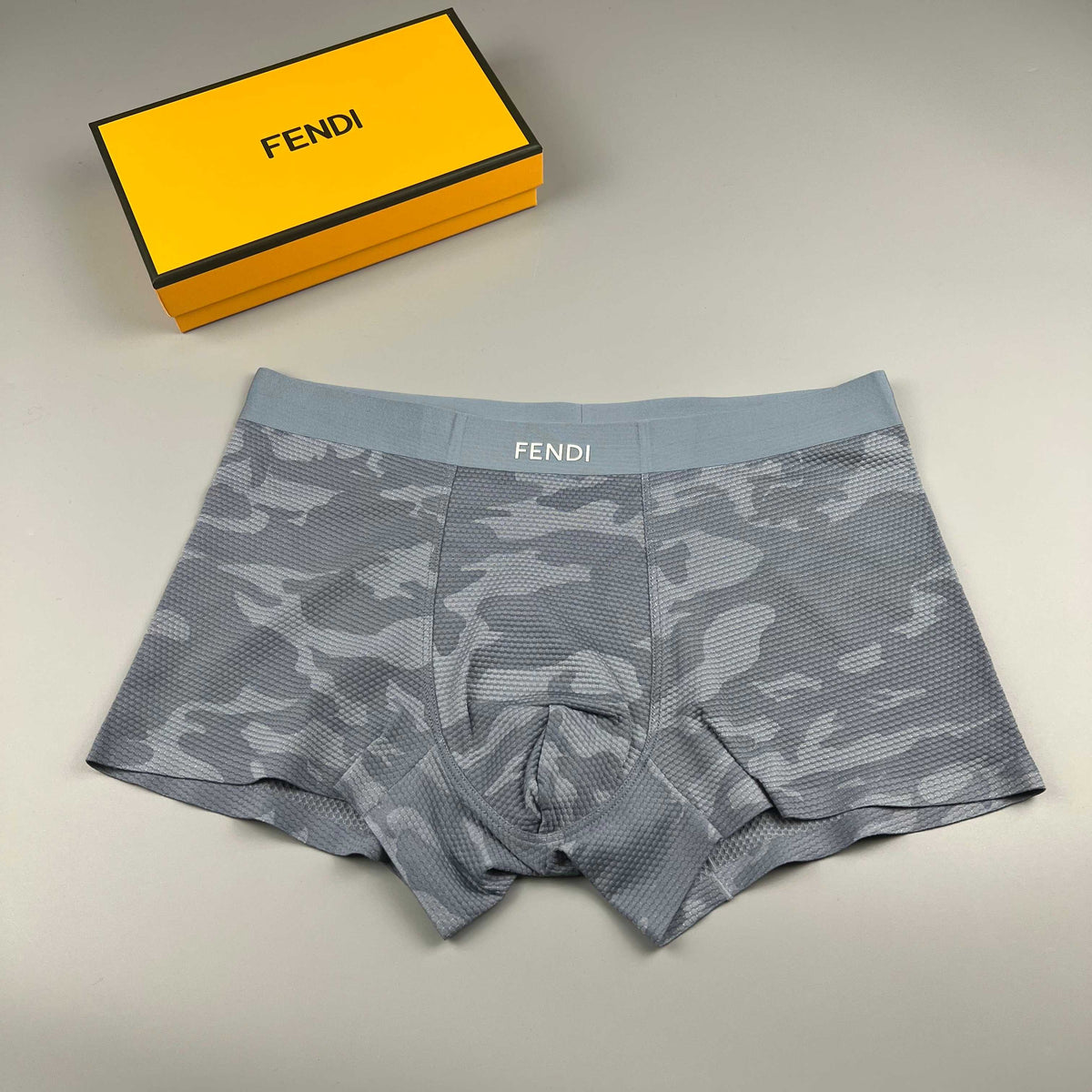 Fendi Dark Grey Tonal Camouflage Boxer Briefs, image 3