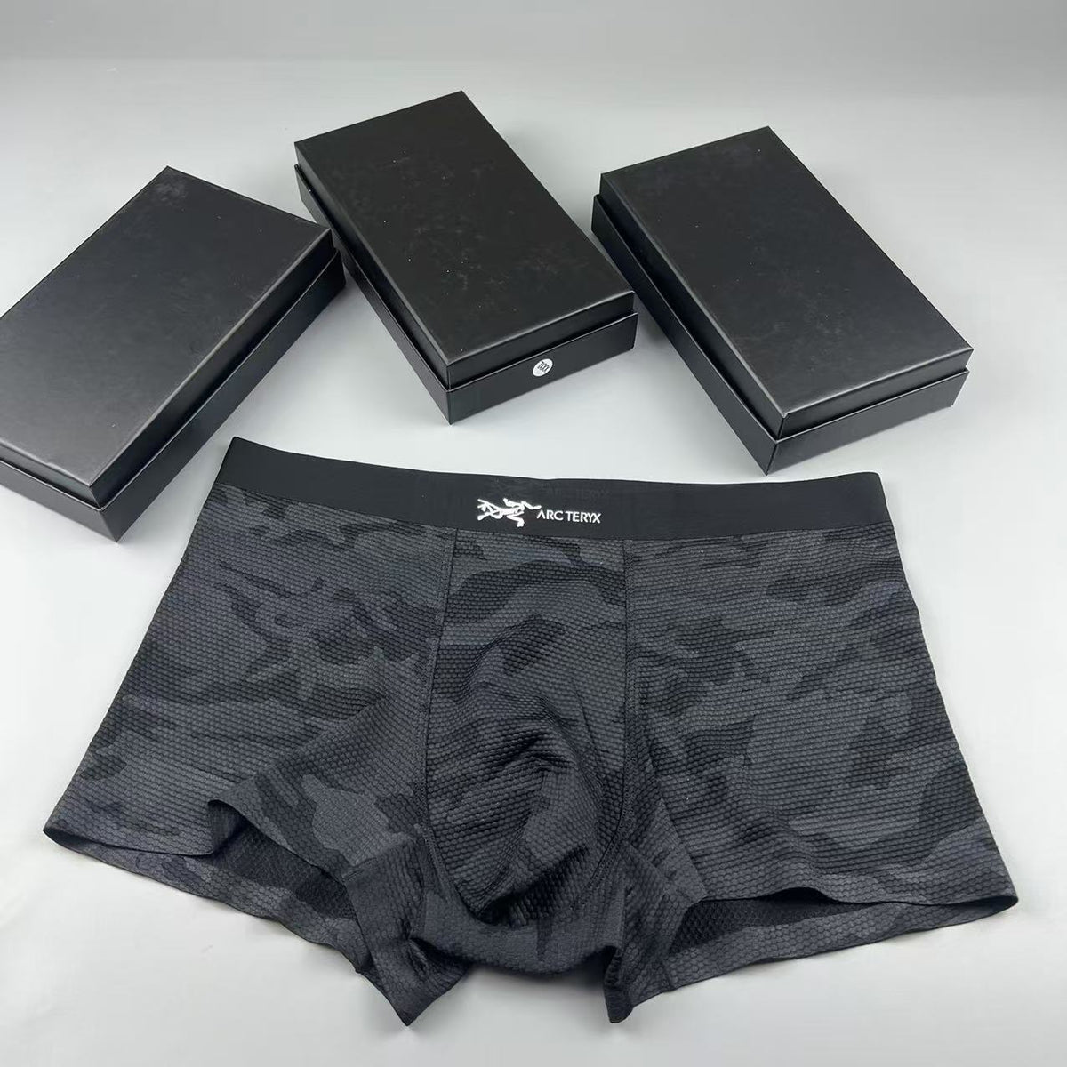 Arc'teryx Grey Dark Camouflage Boxer Briefs, image 1