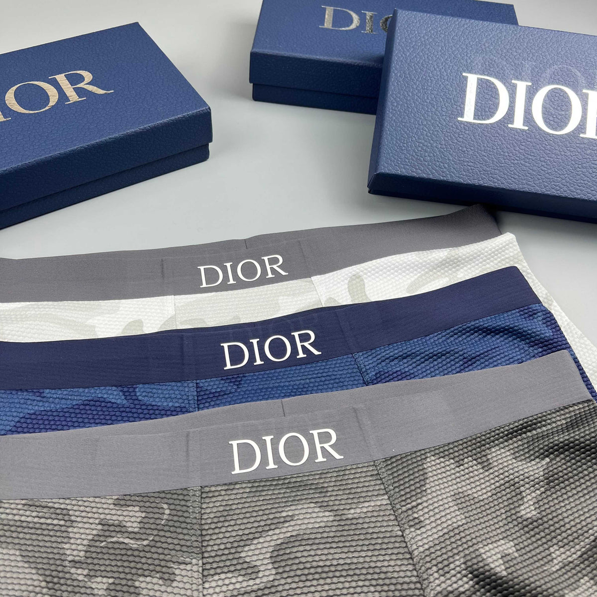 Dior Blue Tonal Camouflage Boxer Briefs, image 5