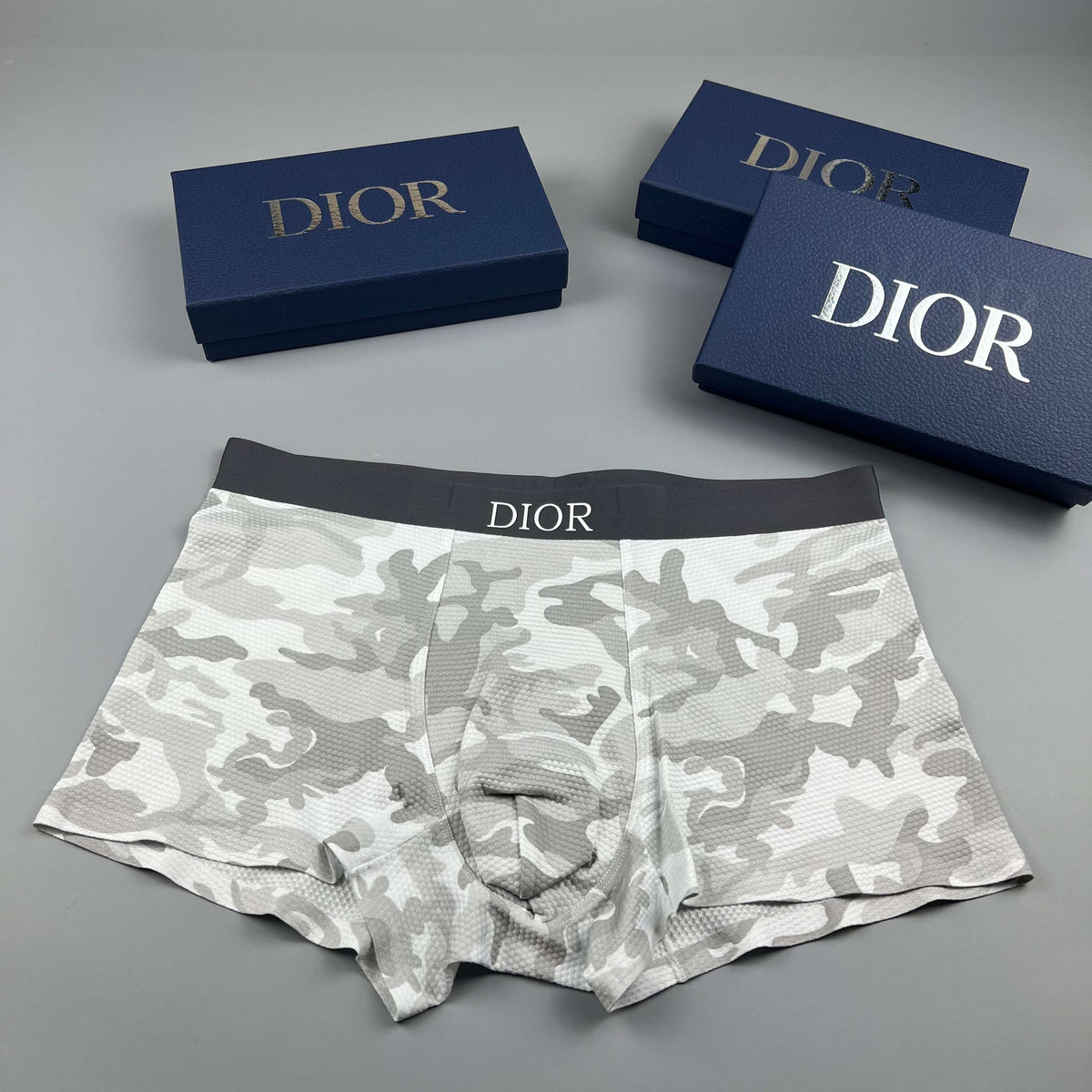 Dior Blue Tonal Camouflage Boxer Briefs, image 3