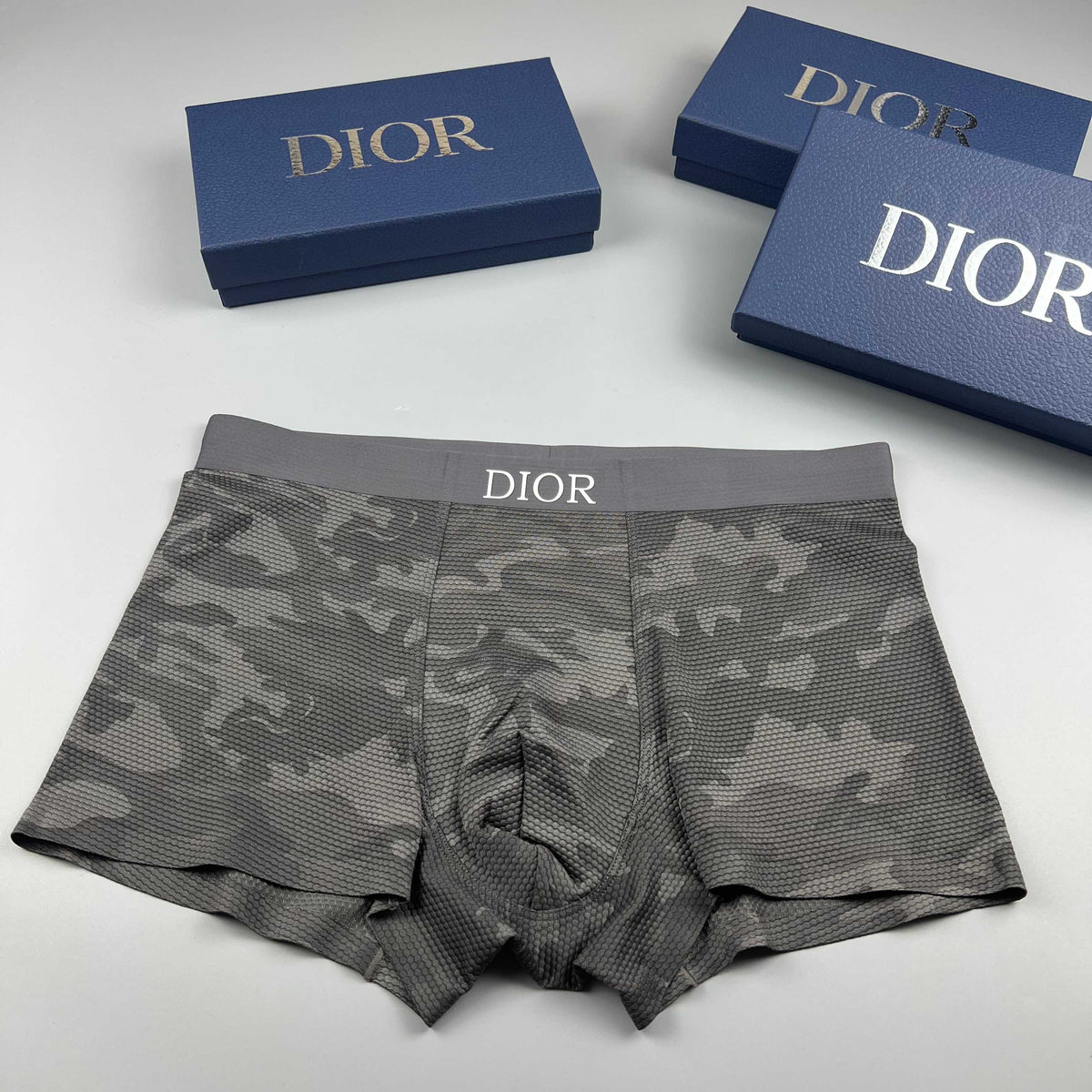 Dior Blue Tonal Camouflage Boxer Briefs, image 2